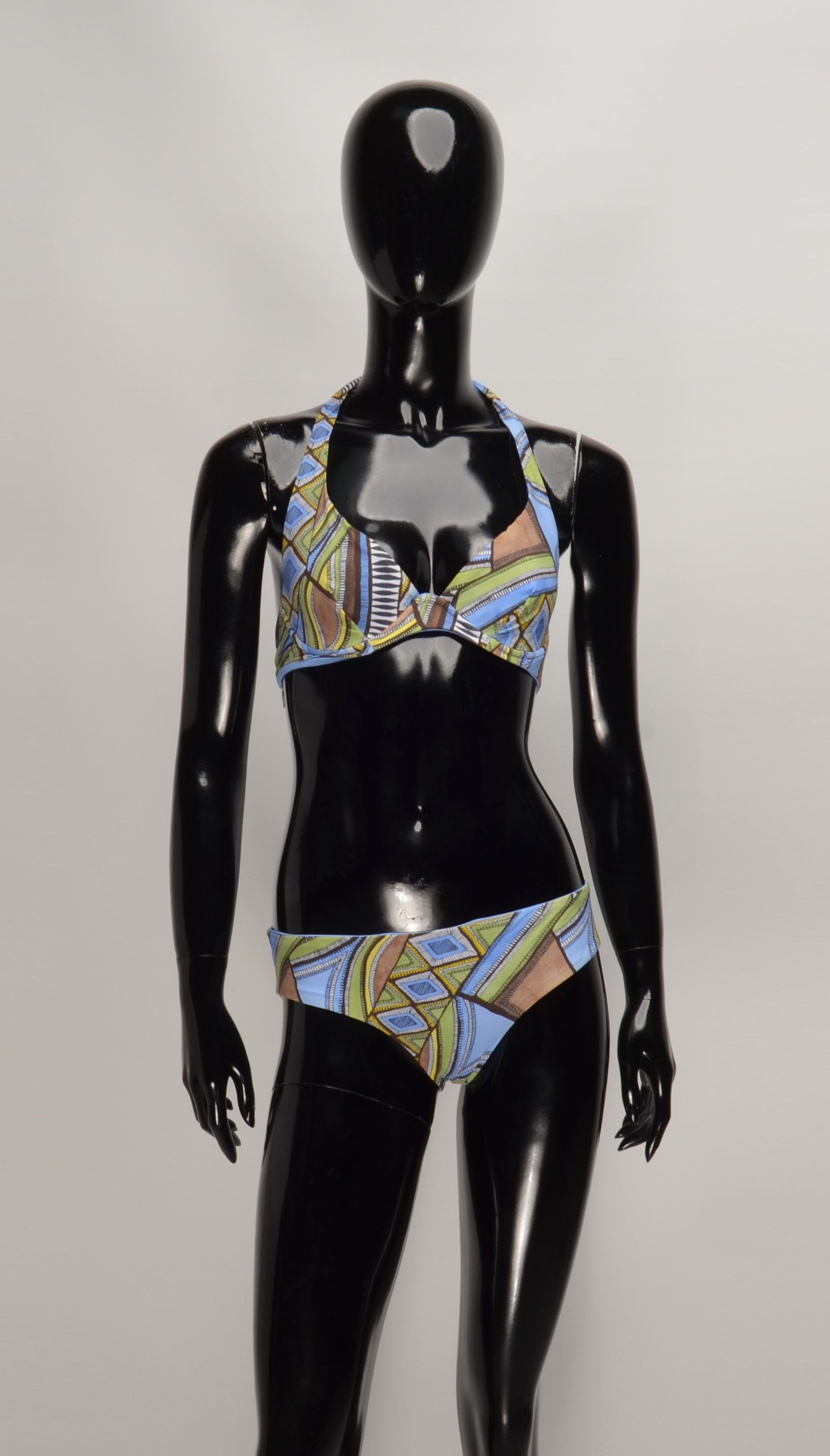Designer Raffaela D'Angelo Multicolor Italian Bikini Set Size ONE SIZE - 1 Thumbnail