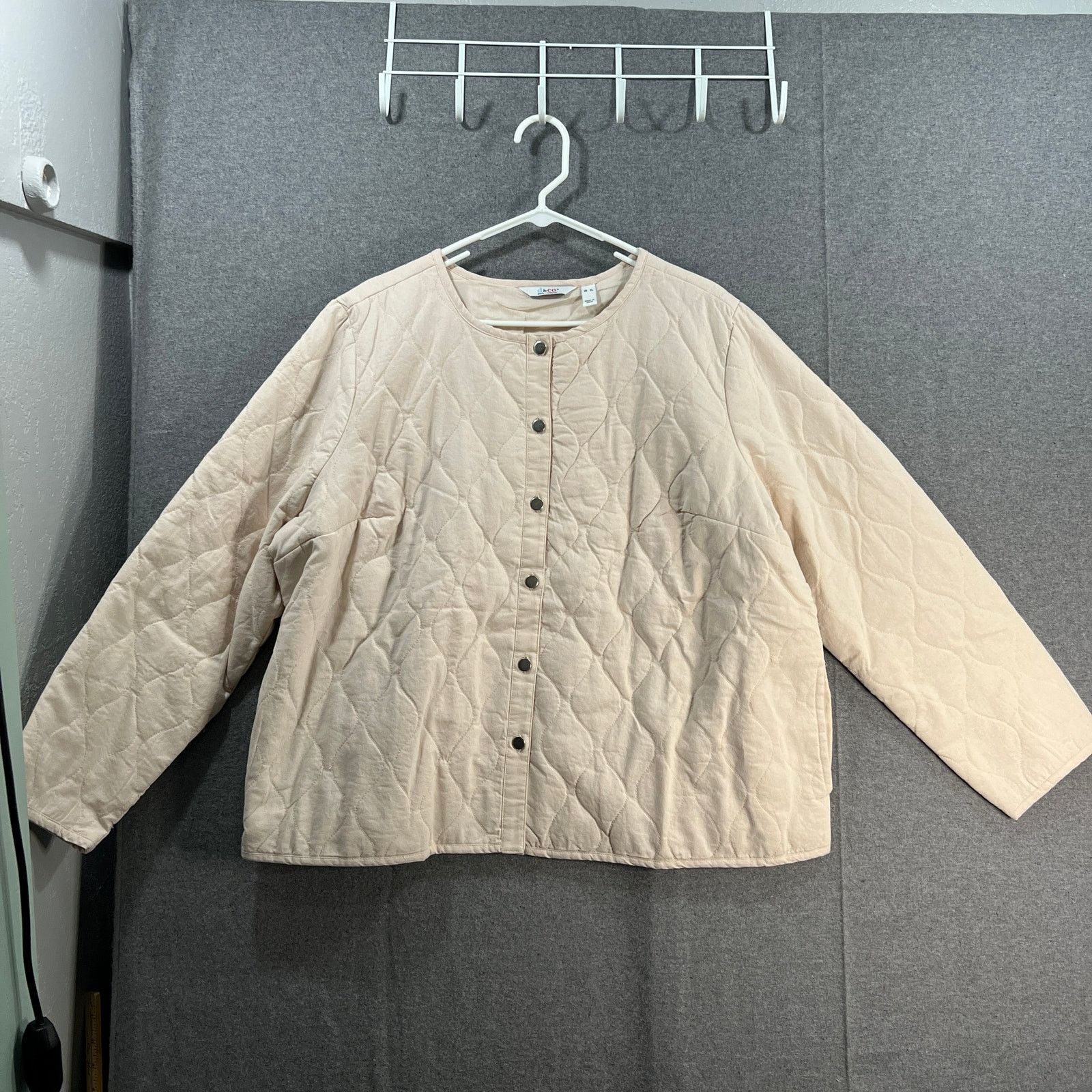 Other Denim & Co. Cotton Quilted Jacket Light Khaki Size X-Large Size XL / US 12-14 / IT 48-50 - 1 Thumbnail