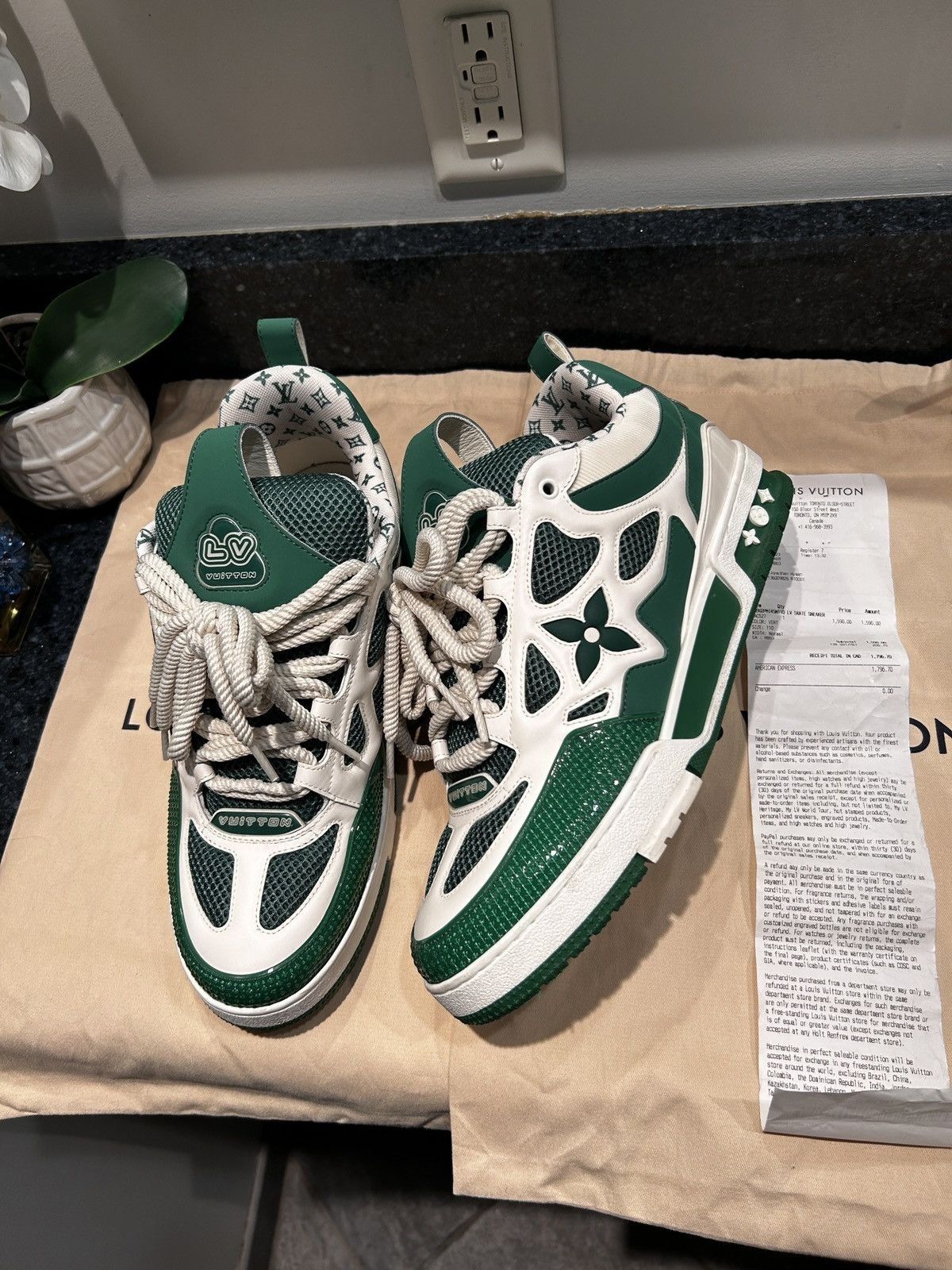 Louis Vuitton Louis Vuitton Skate Trainer ‘Green Size US 11 / EU 44 - 9 Thumbnail