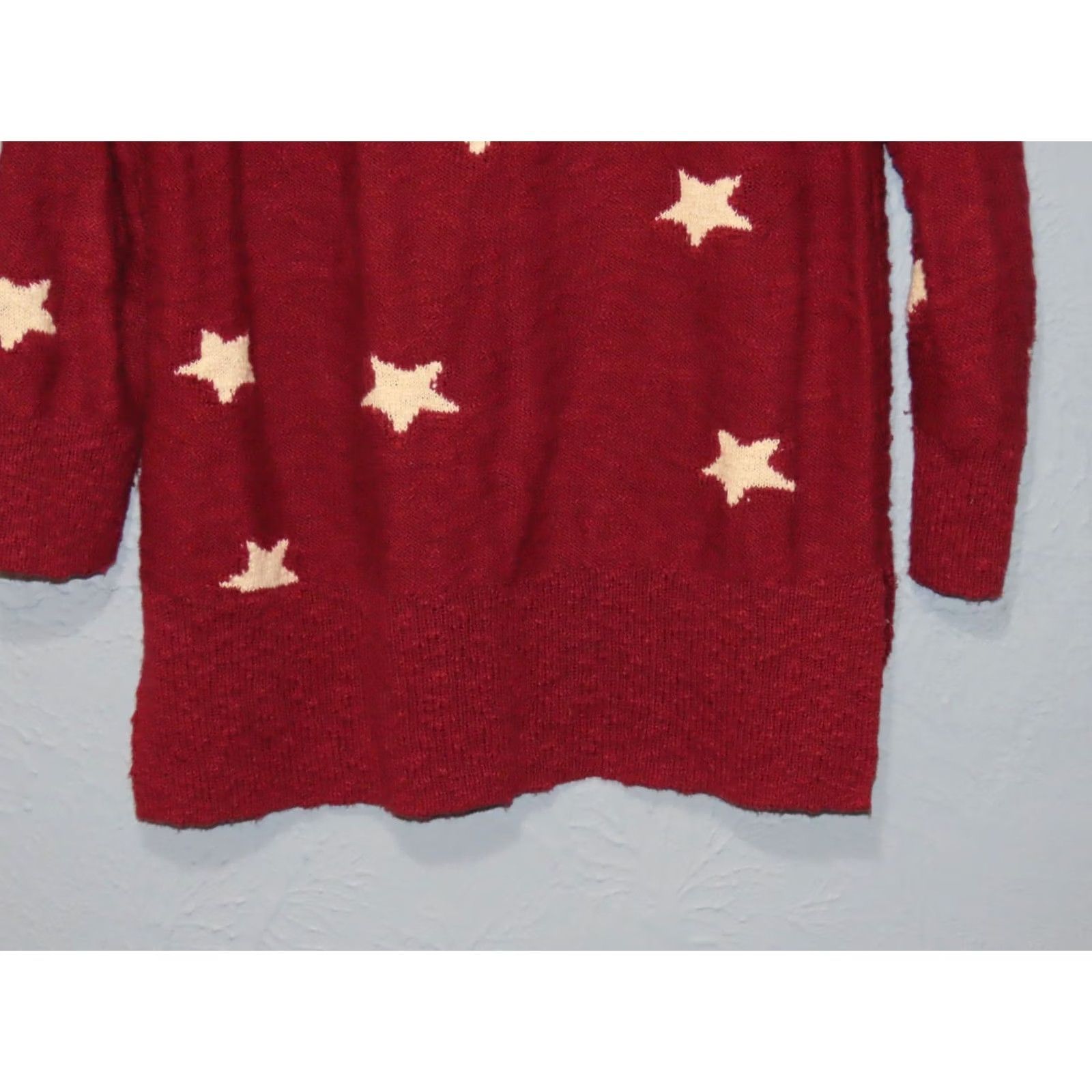 Lucky Brand Lucky Brand Sweater Shirt Women M Red Star Print Knit Pullover 3/4 Sleeve Casual Winter Fall Spring Womens Size M / US 6-8 / IT 42-44 - 7 Thumbnail