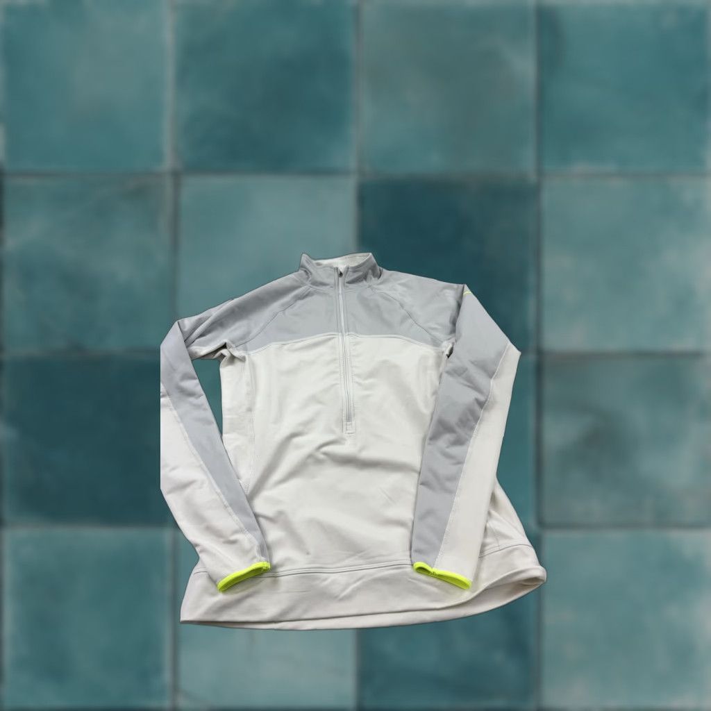 Nike VINTAGE Nike Pro Pullover Womens Large Gray White 1/4 Zip Dri-Fit Fleece Size L / US 10 / IT 46 - 1 Thumbnail