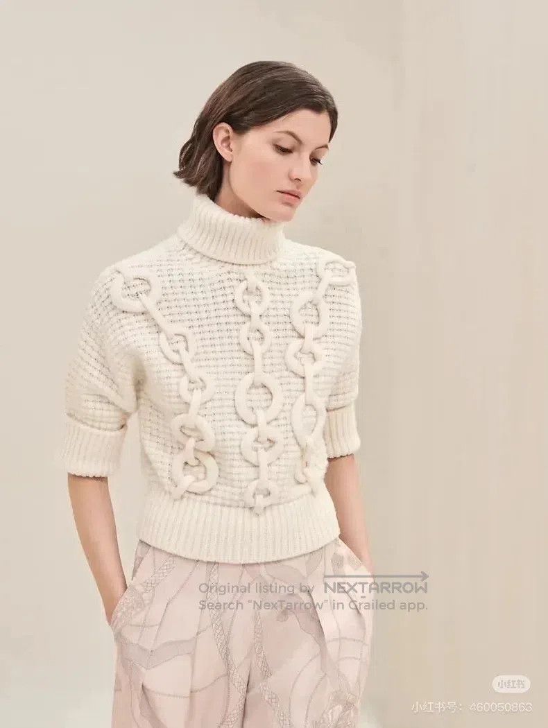 Hermes Hermes Cashmere sweater, off-white Size S / US 4 / IT 40 - 8 Thumbnail