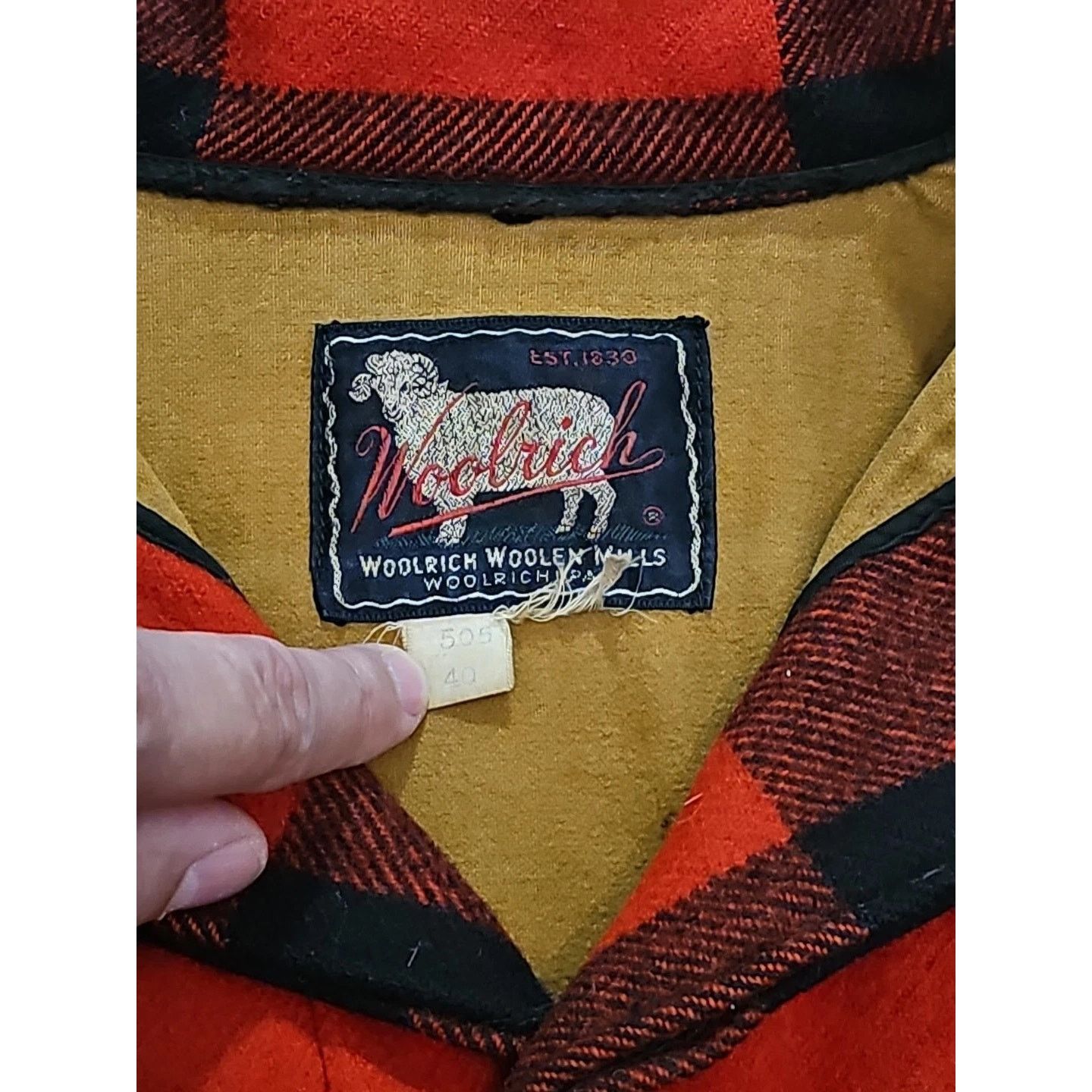 Woolrich Woolen Mills 1950s Woolrich Buffalo Plaid Mackinaw Jacket (Size 40) Size US M / EU 48-50 / 2 - 3 Thumbnail