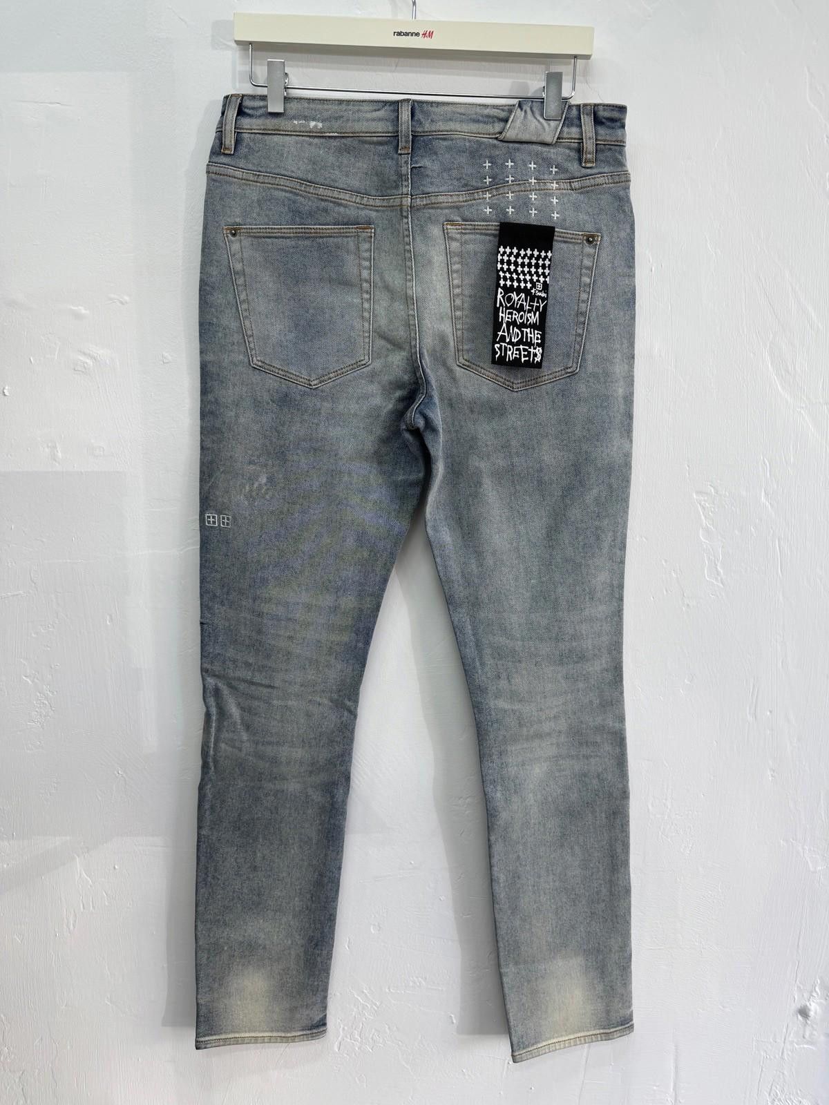 Ksubi new Ksubi mens denim jeans chitch silver paint blue 32 Size US 32 / EU 48 - 5 Thumbnail