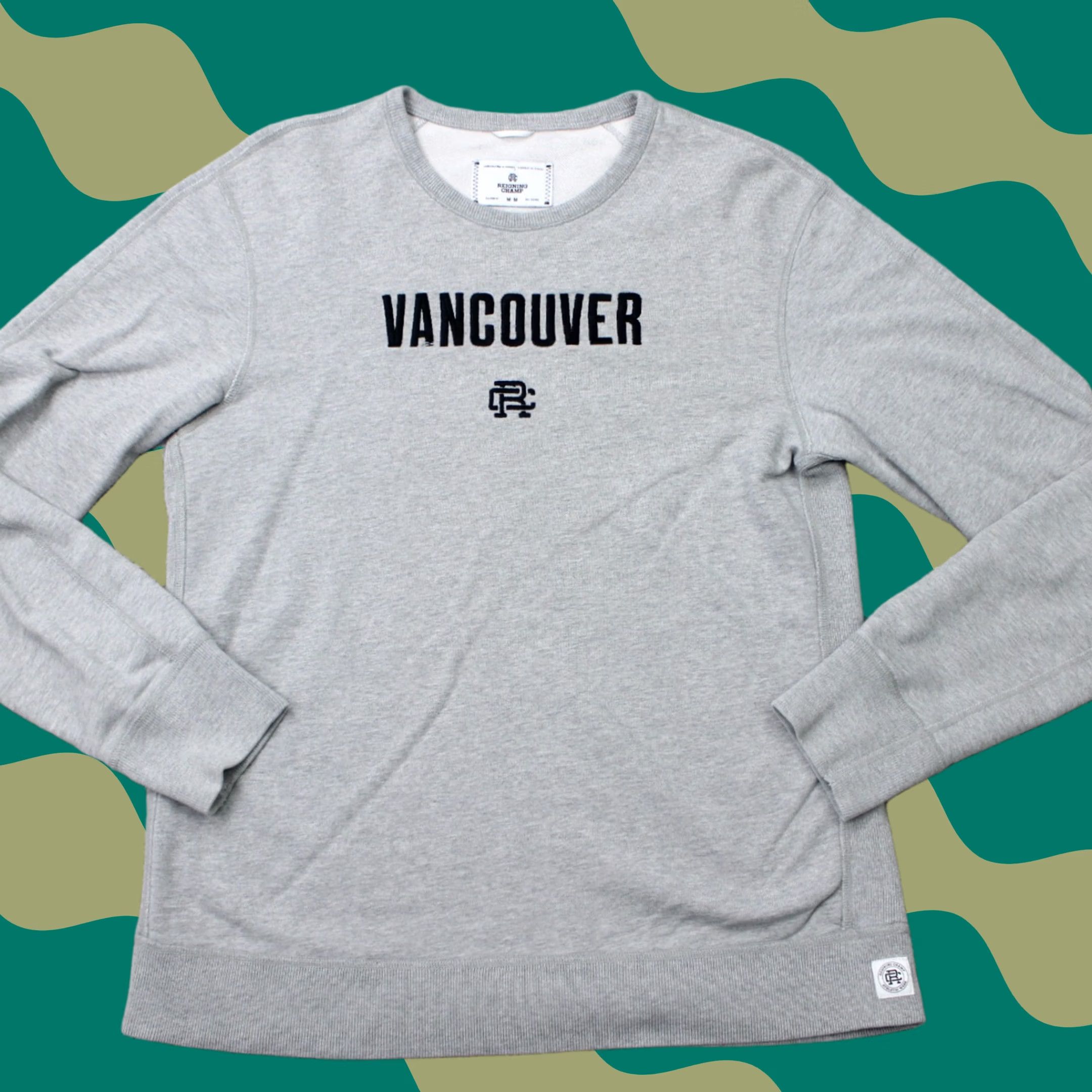 Reigning Champ Reigning Champ Sweatshirt Mens Medium Gray Crewneck Cotton Pullover Vancouver Vintage No Size US M / EU 48-50 / 2 - 1 Thumbnail