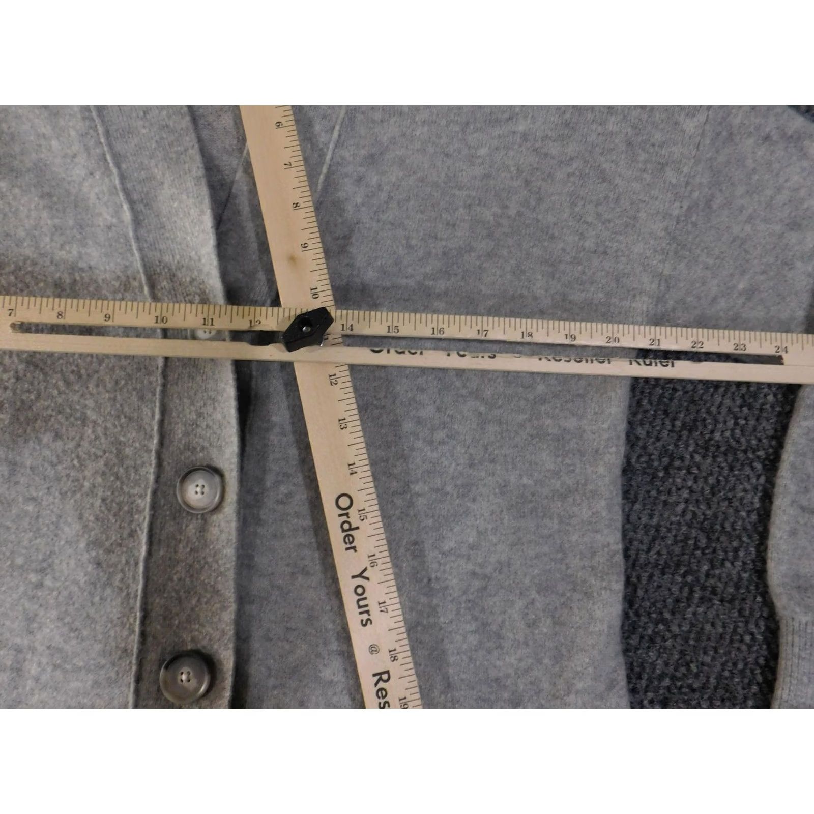 Loft LOFT Ann Taylor Cardigan Sweater Womens XS Gray V-Neck Button Front Pockets Ribbed Knit Shirt Size XS / US 0-2 / IT 36-38 - 6 Thumbnail