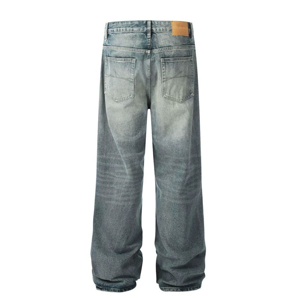 Jean Men's American loose casual washed distressed jeans Size US 32 / EU 48 - 2 Thumbnail