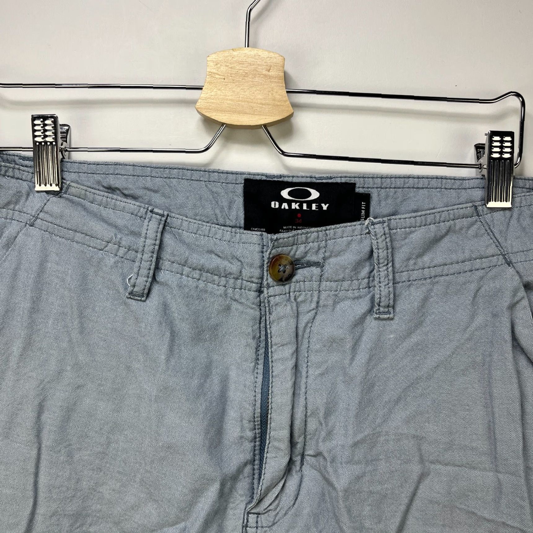 Oakley VINTAGE Oakley Shorts Mens 34 Slim Gray Knit Casual 90s Y2K Style" Size US 34 / EU 50 - 3 Thumbnail