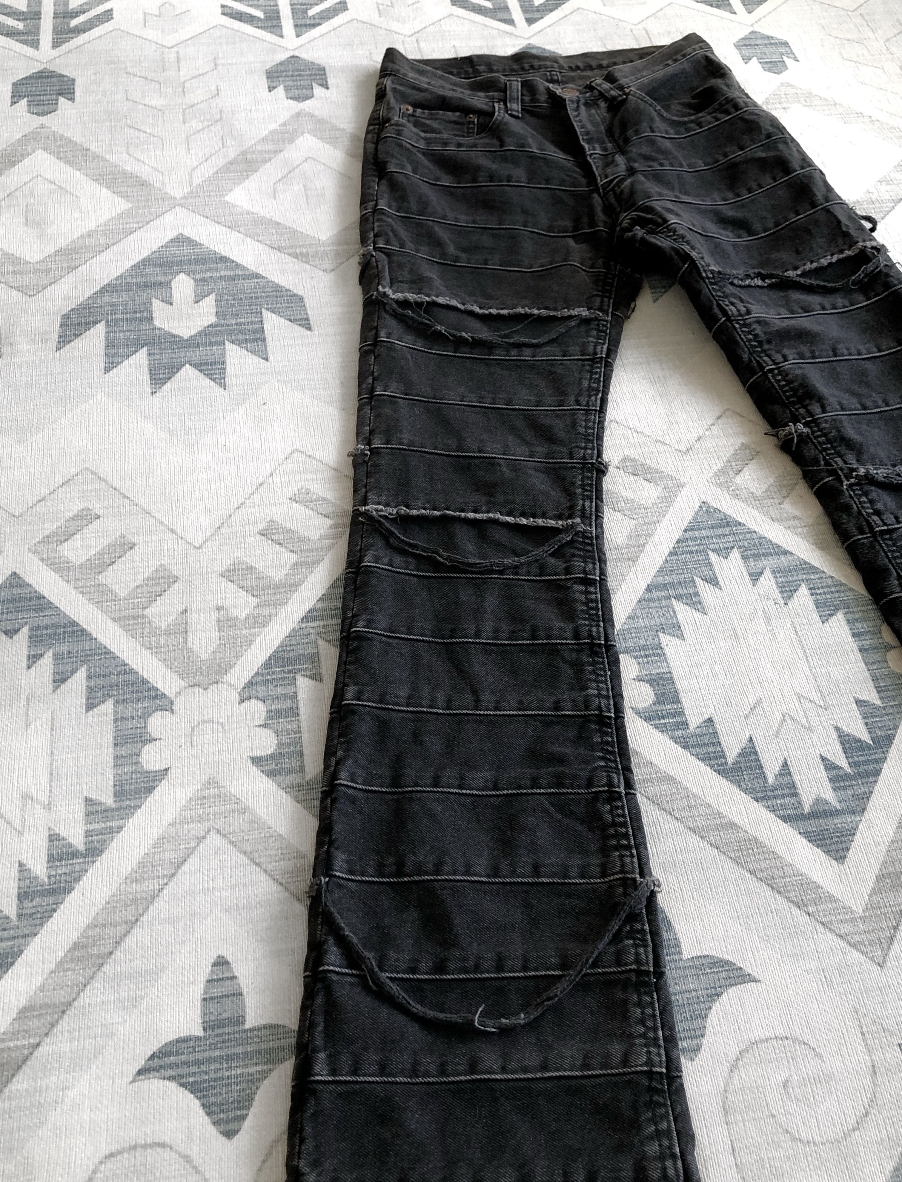 Hysteric Glamour ARCHIVE🔥RARE 90’S HAGI PATCHWORK FLARE KINKY JEANS Size 28" / US 6 / IT 42 - 9 Thumbnail