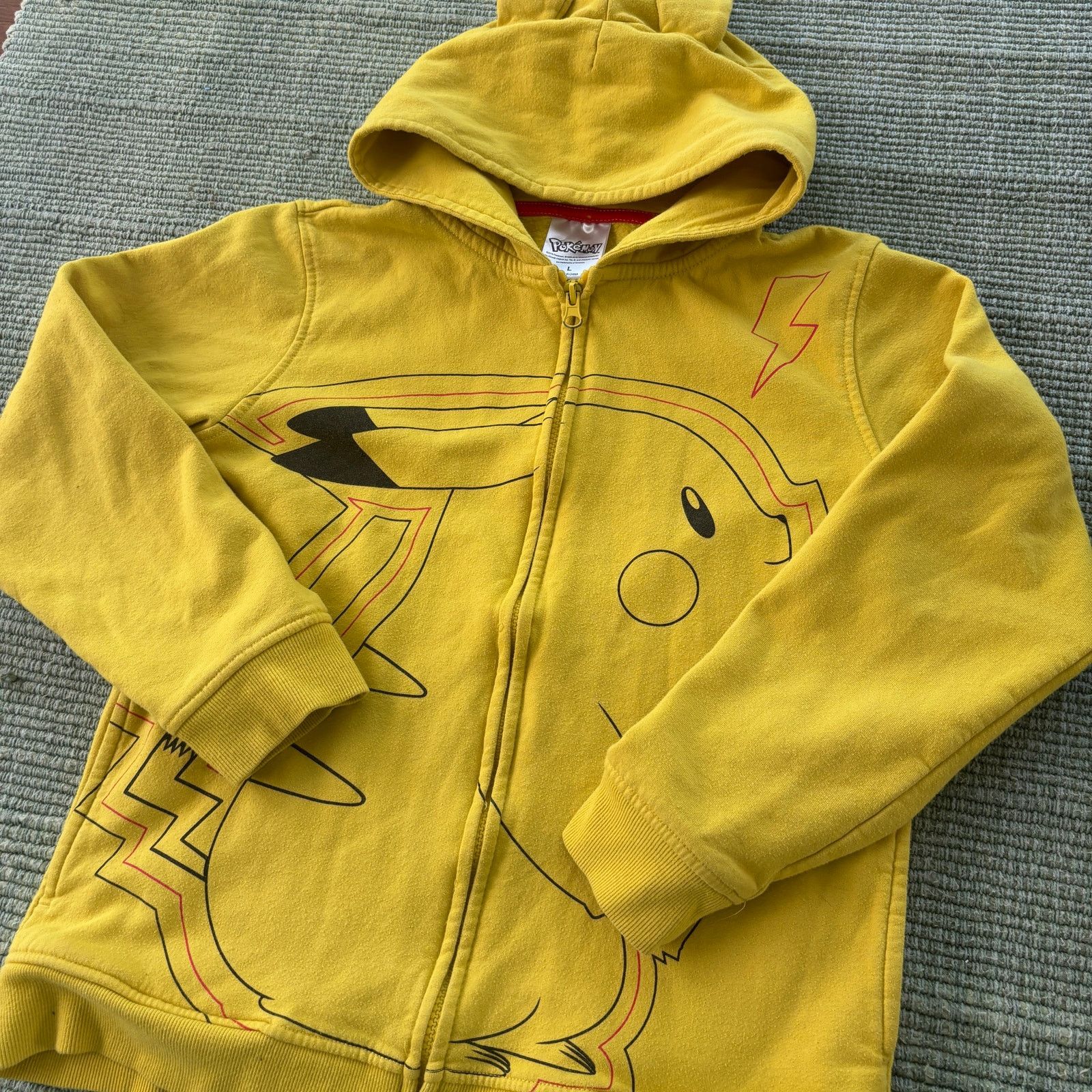 Pokemon Kids Yellow Pikachu Pokemon Zip Up Hoodie Sz L Size US L / EU 52-54 / 3 - 5 Thumbnail