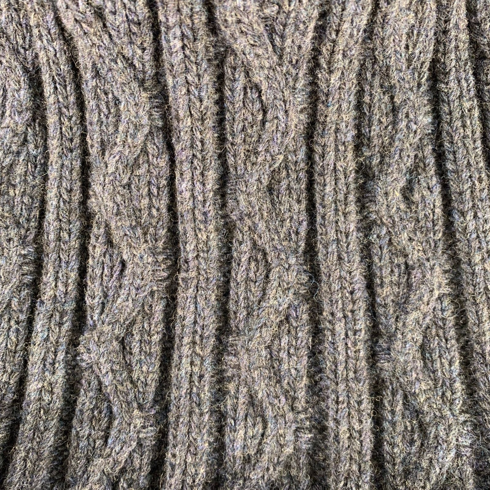 Vintage VINTAGE Navy Cable Knit Fringe Scarf Size ONE SIZE - 3 Thumbnail