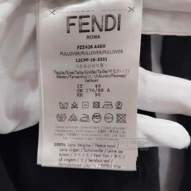 Fendi Fendi Black Wool Long Sleeve Knit Sweater . Size US M / EU 48-50 / 2 - 4 Thumbnail