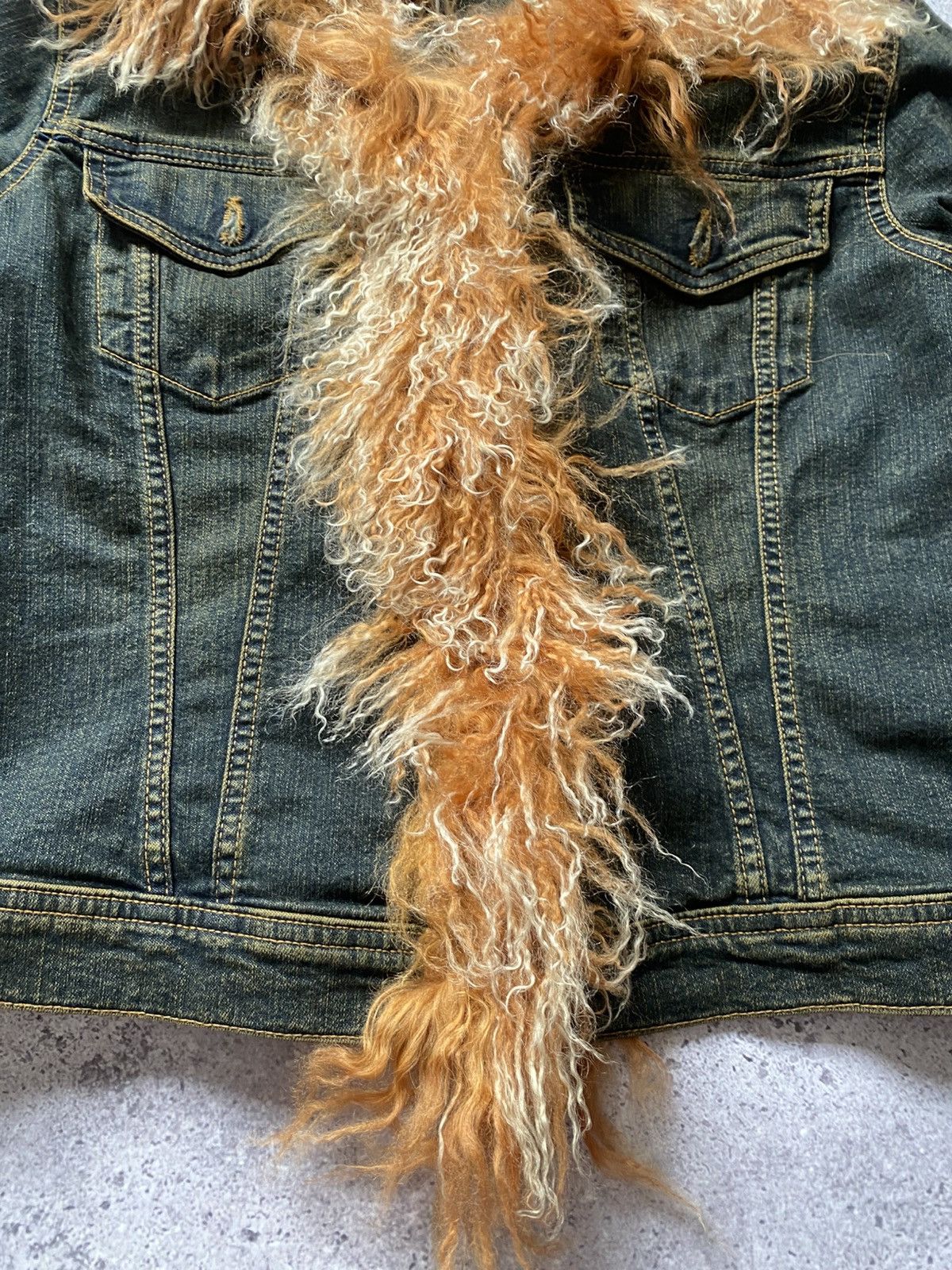 Other Vintage 90s Kryos Paris Blue Denim Jacket Faux Fur Y2K Sz 40 Size M / US 6-8 / IT 42-44 - 6 Thumbnail