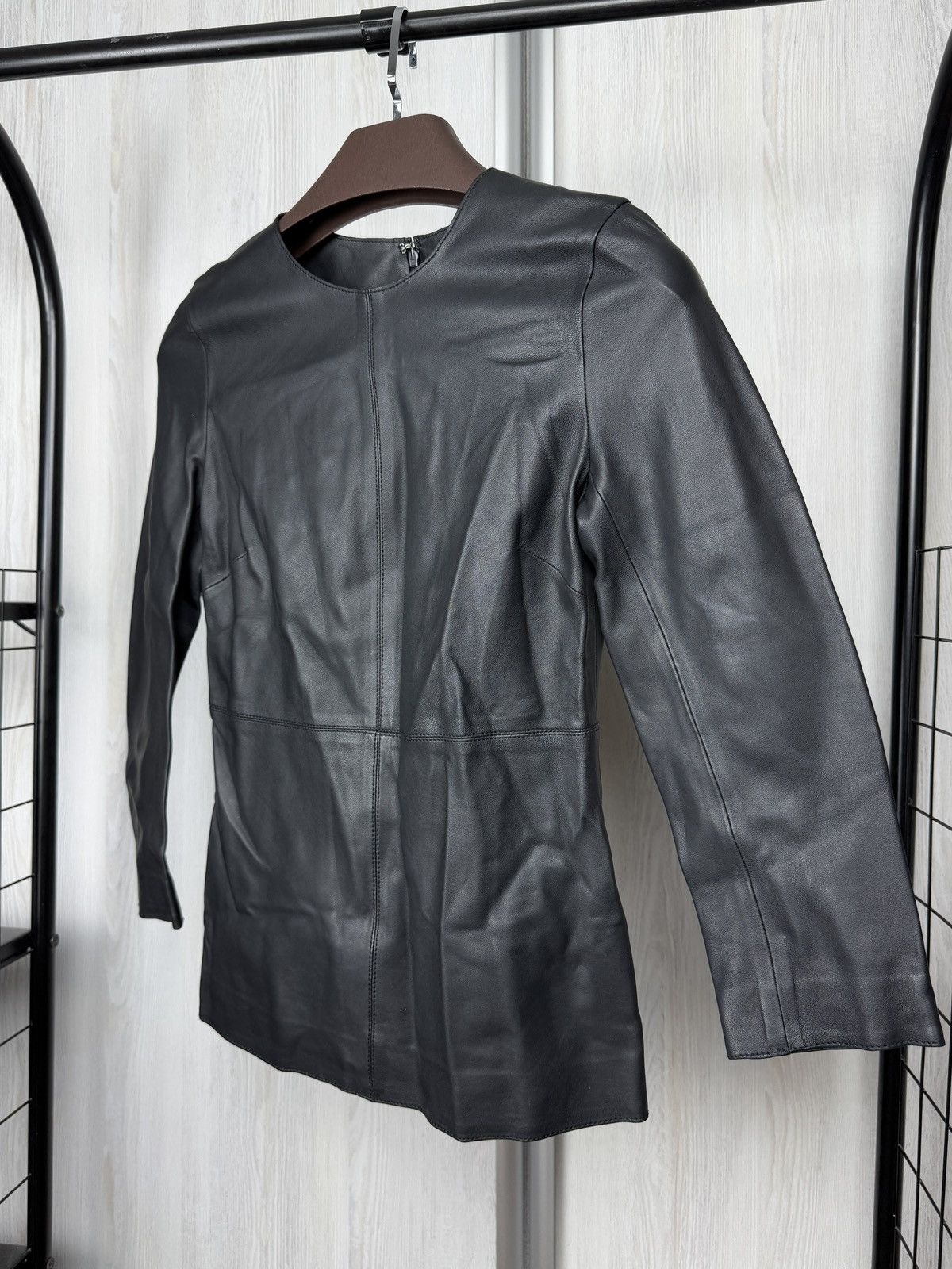 Toteme Toteme Paneled Leather Long-Sleeved Top Size XXS / US 00 / IT 34 - 4 Thumbnail