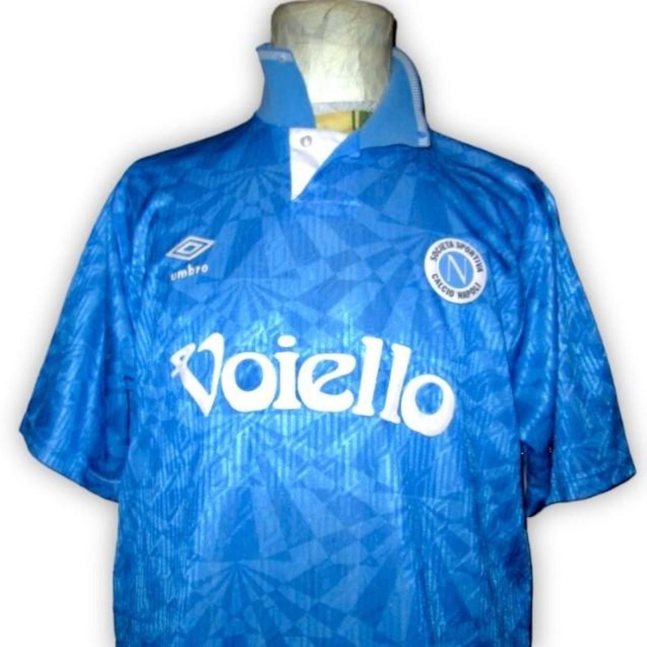 Umbro SSC Napoli Italy 1991 1992 1993 Home Shirt Jersey Size US L / EU 52-54 / 3 - 2 Thumbnail