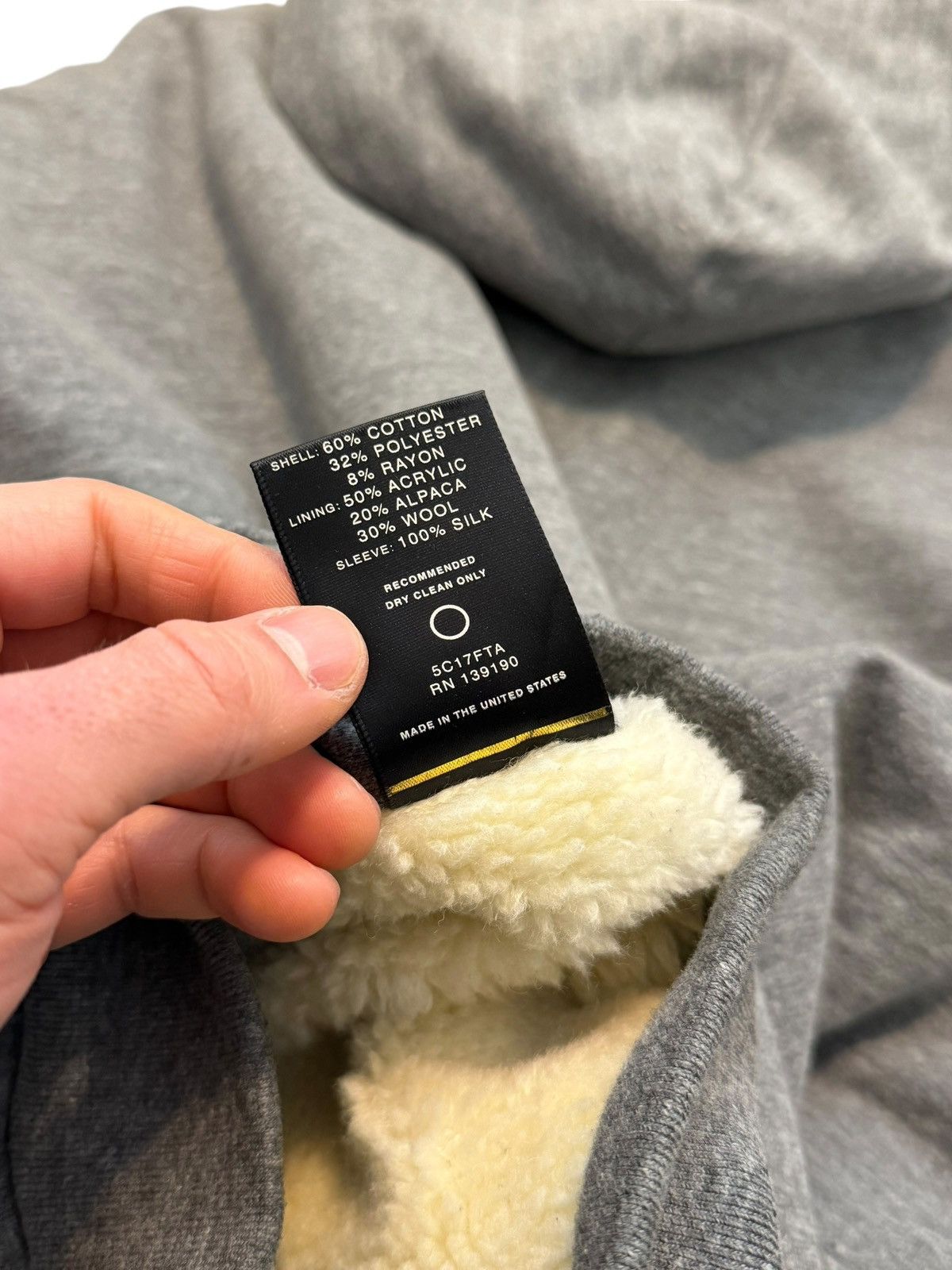 Fear of God Alpaca Wool Fleece Bomber Heavy Hoodie Size US L / EU 52-54 / 3 - 12 Thumbnail