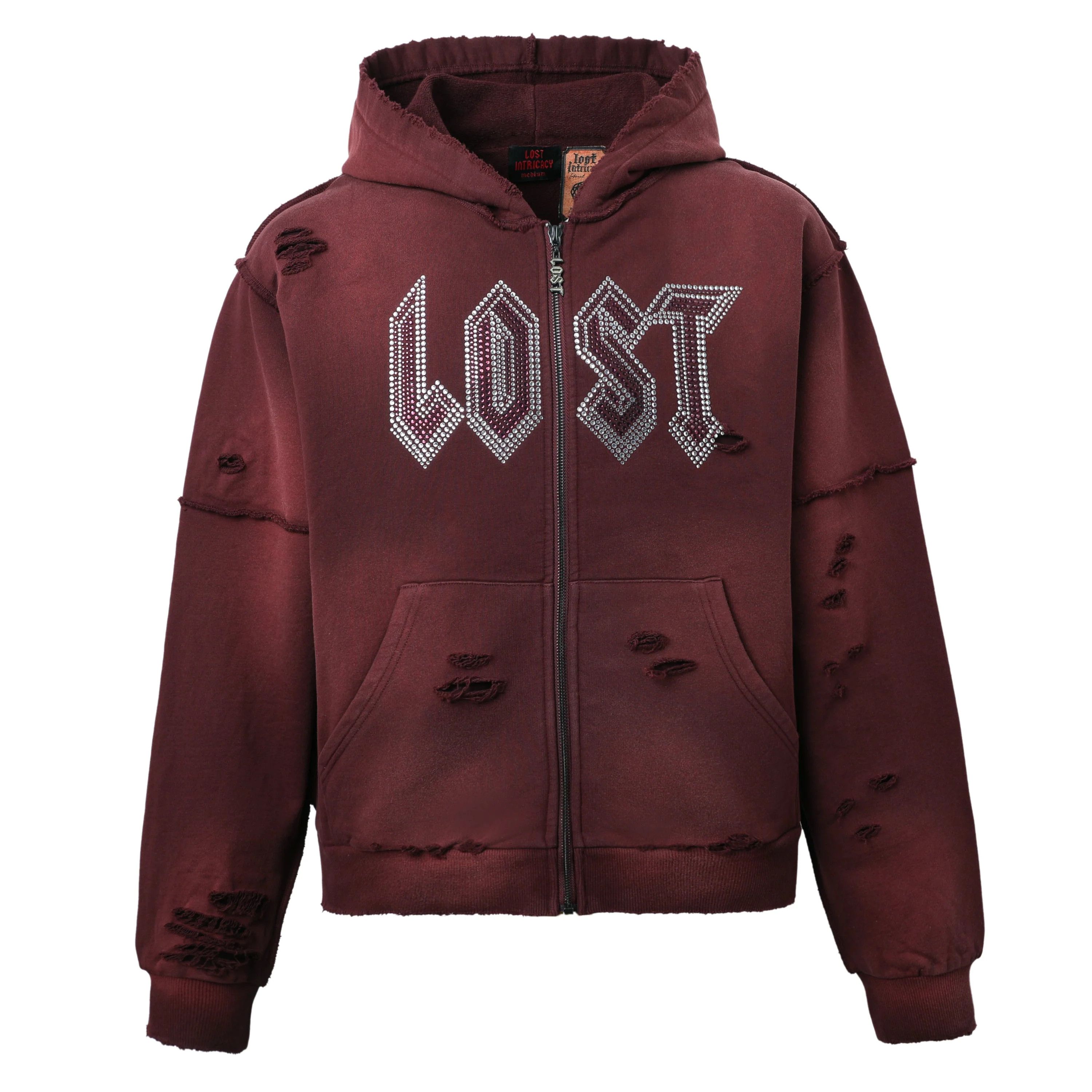 LOST INTRICACY Lost Intricacy Hoodie Burgundy Size US XL / EU 56 / 4 - 1 Thumbnail