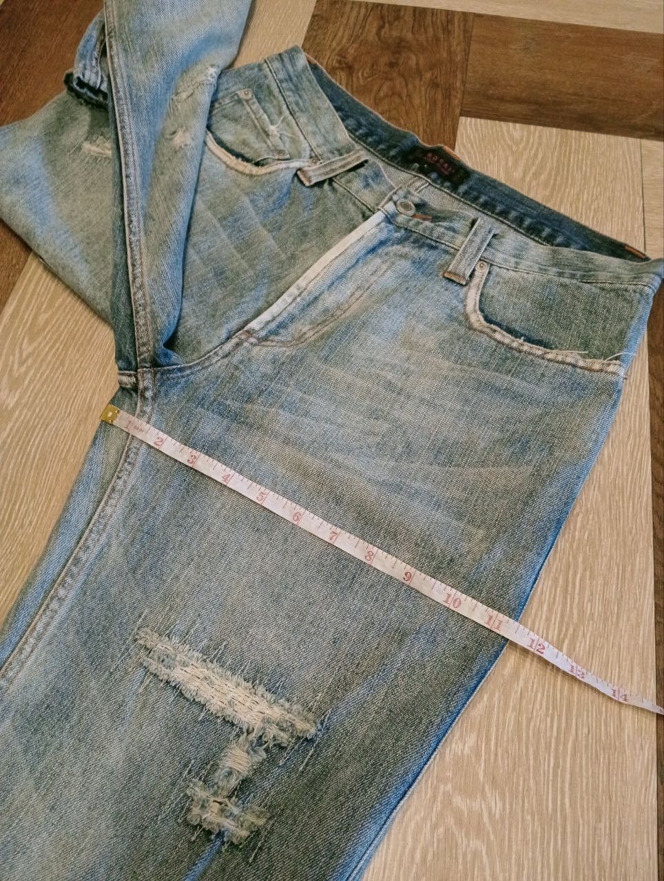 If Six Was Nine JAPANESE ZEROSAIL DISTRESSED JEANS - SIZE L Size US 31 - 16 Thumbnail