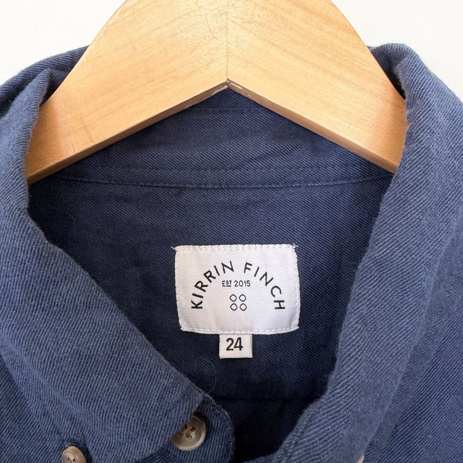 Other Kirrin Finch Blue Elbow Patch Long Sleeve Button Down Sz 24 Size 4XL / US 24-26 - 2 Thumbnail
