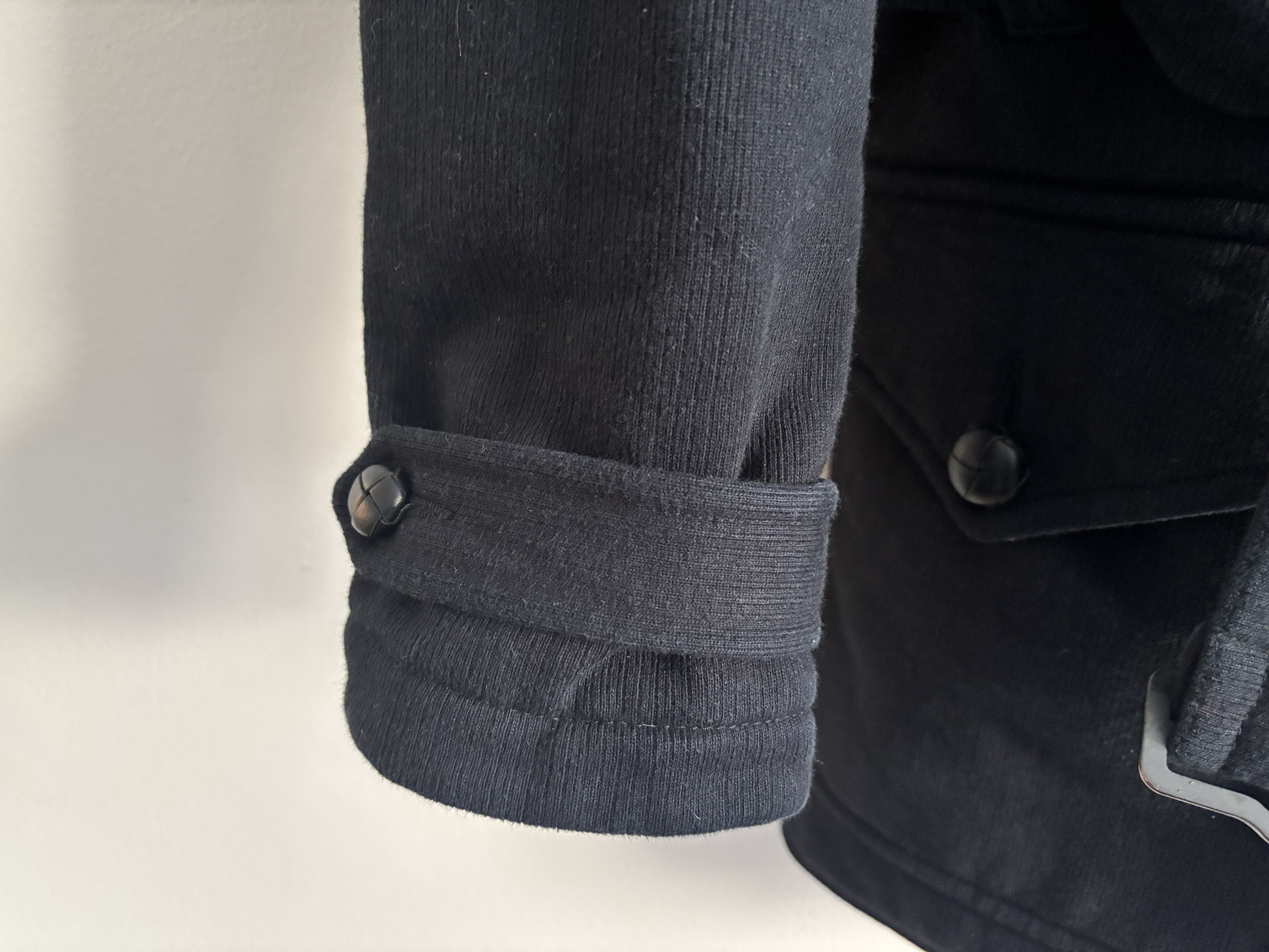 Wings + Horns Black Quilted Shawl Collar Belted Trench Coat - M/L Size US L / EU 52-54 / 3 - 8 Thumbnail