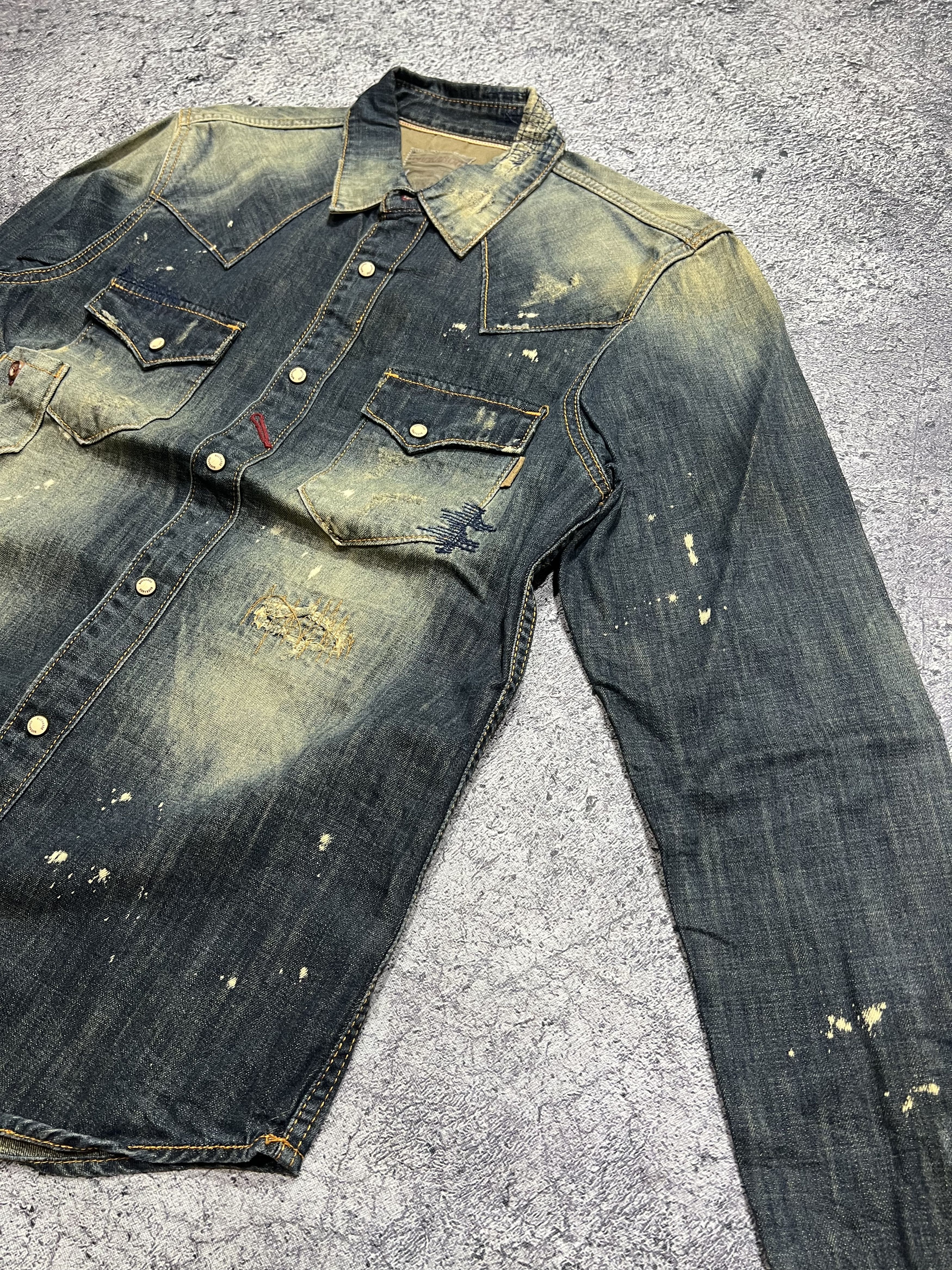 Japanese Brand 2000s Archival Buckaroo Hysteric Mudwash Shirt y2k Lgb Ifsix Size US M / EU 48-50 / 2 - 4 Thumbnail