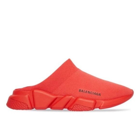 Balenciaga Balenciaga Speed Slip-On Mules Sneakers Red Men’s Size 10 Size US 10 / EU 43 - 1 Thumbnail