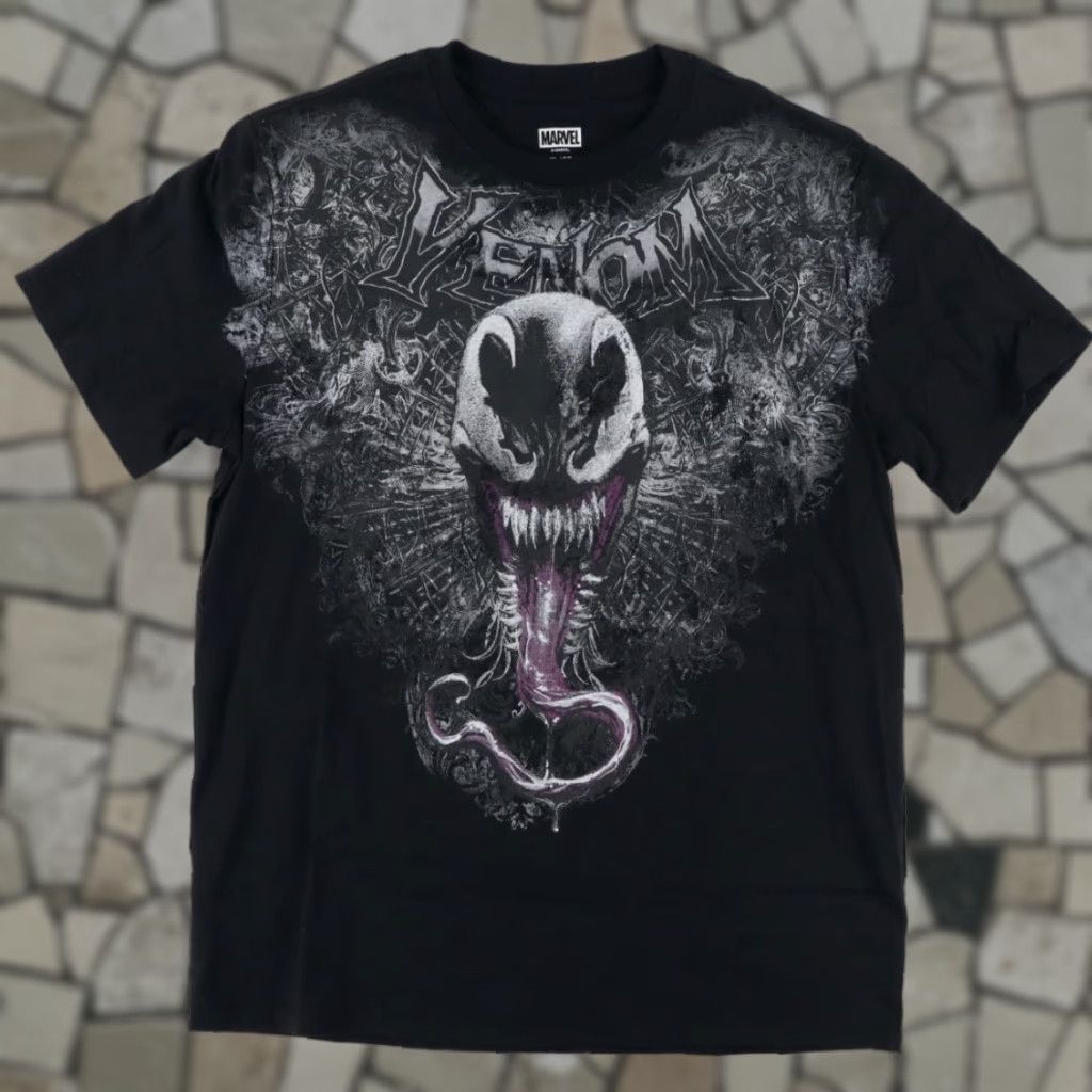 Vintage Marvel Venom Screen Print Solid T-Shirt Black Men's XL Shirt Mens XL Venom Screen Print Marvel Shirt Black Size US XL / EU 56 / 4 - 1 Thumbnail