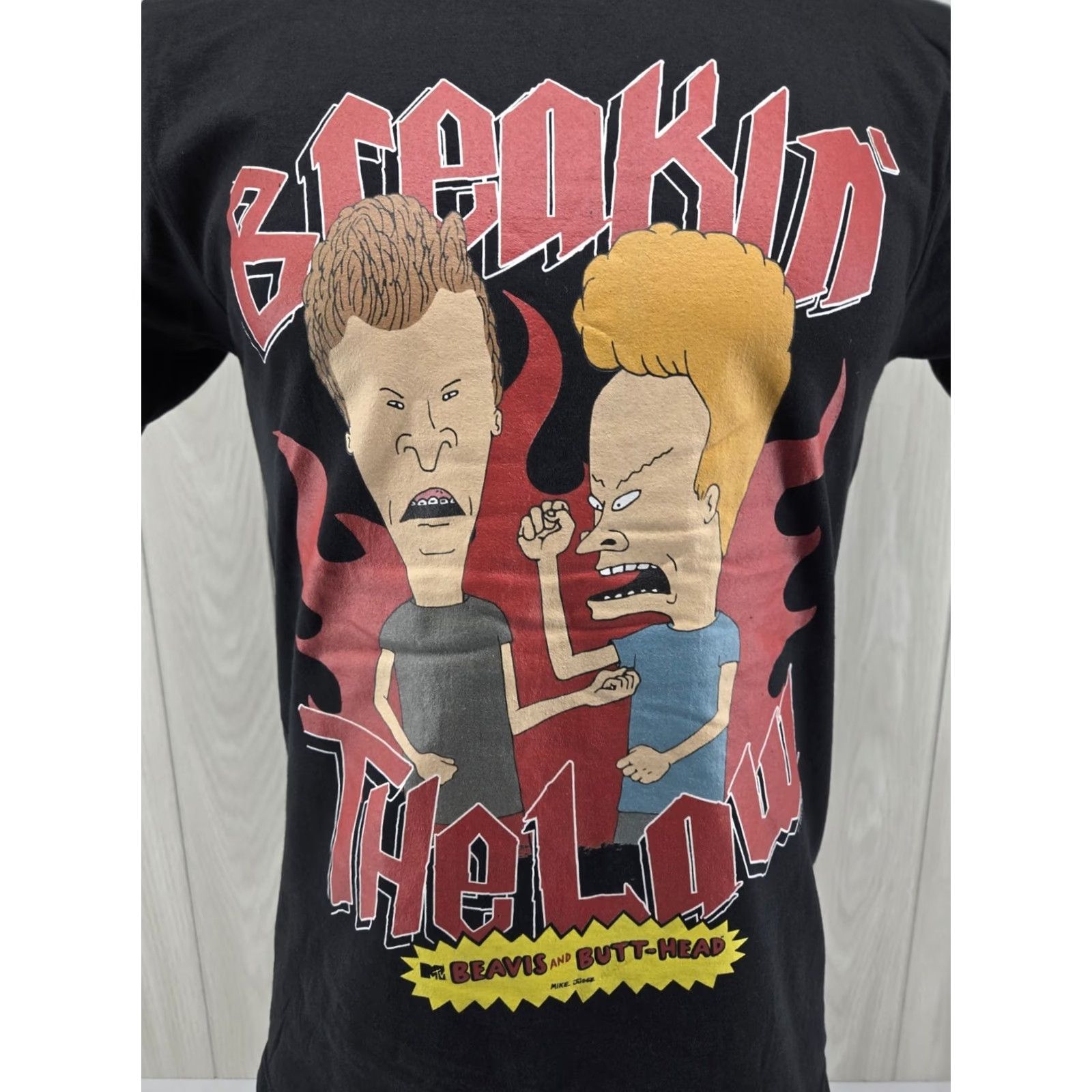 Vintage Beavis and Butthead Breaking The Law 2022 Black T-shirt Size SMALL Size US S / EU 44-46 / 1 - 3 Thumbnail