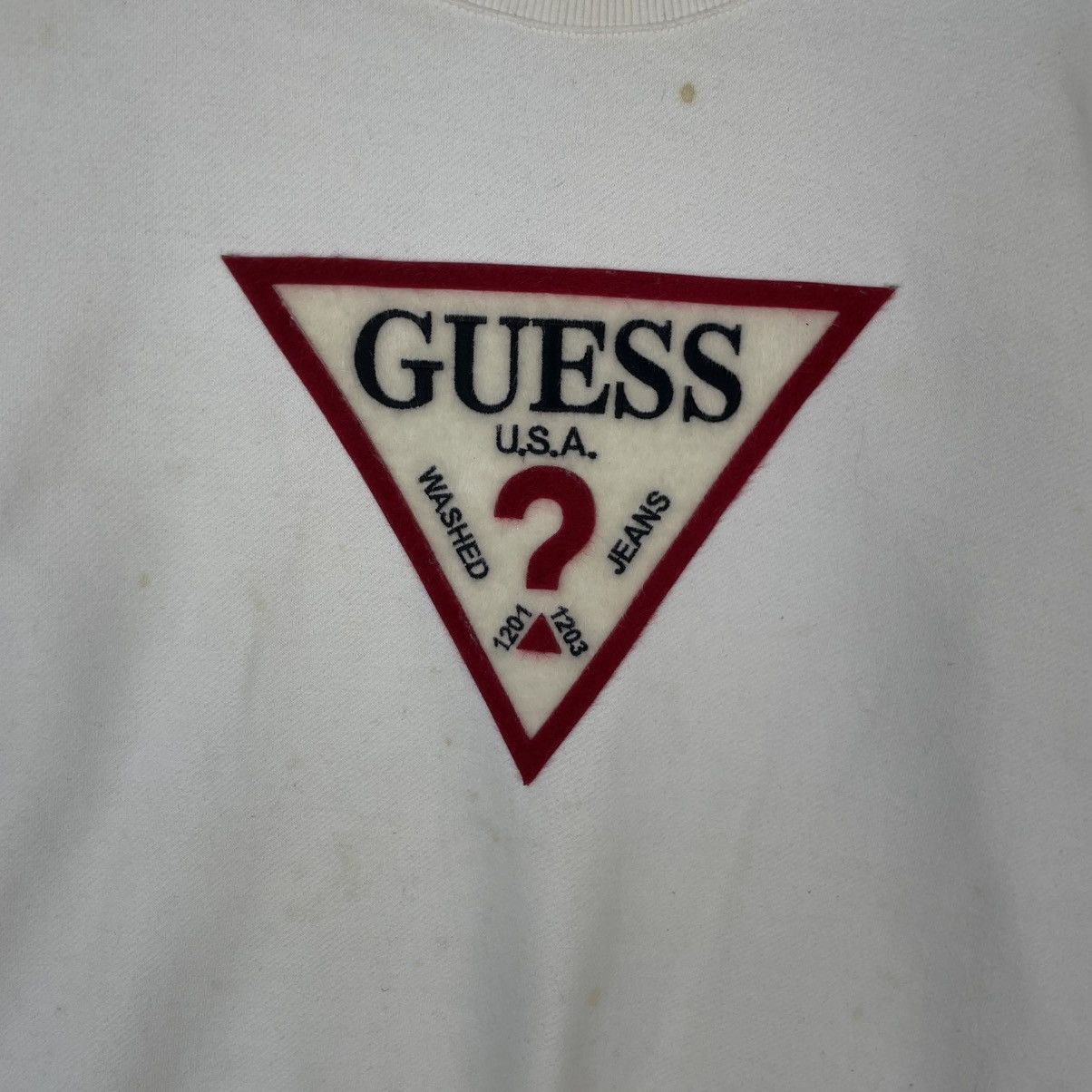 Designer × Vintage vintage Hoodie/sweater Guess USA washed jeans Size US M / EU 48-50 / 2 - 8 Thumbnail