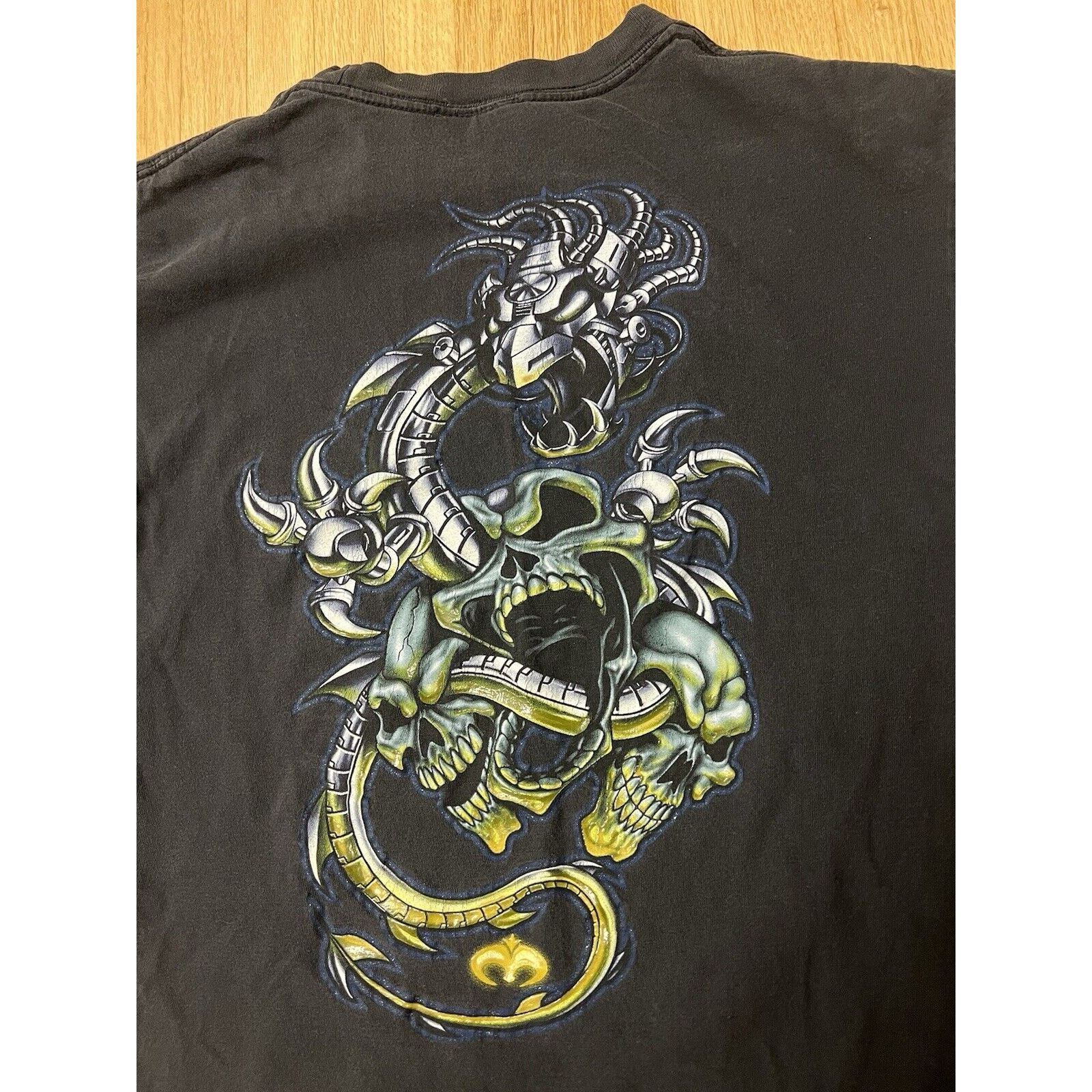 ODM Vintage Tshirt ODM Medium Skull Metal Dragon "Liquid Blue" Size US M / EU 48-50 / 2 - 3 Thumbnail
