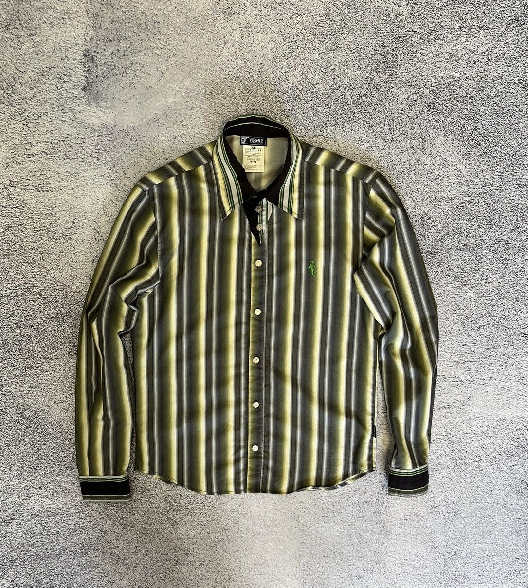 Versace Jeans Couture Versace Jeans Couture Shirt Long Sleeve Collared Striped Size M / US 6-8 / IT 42-44 - 3 Thumbnail