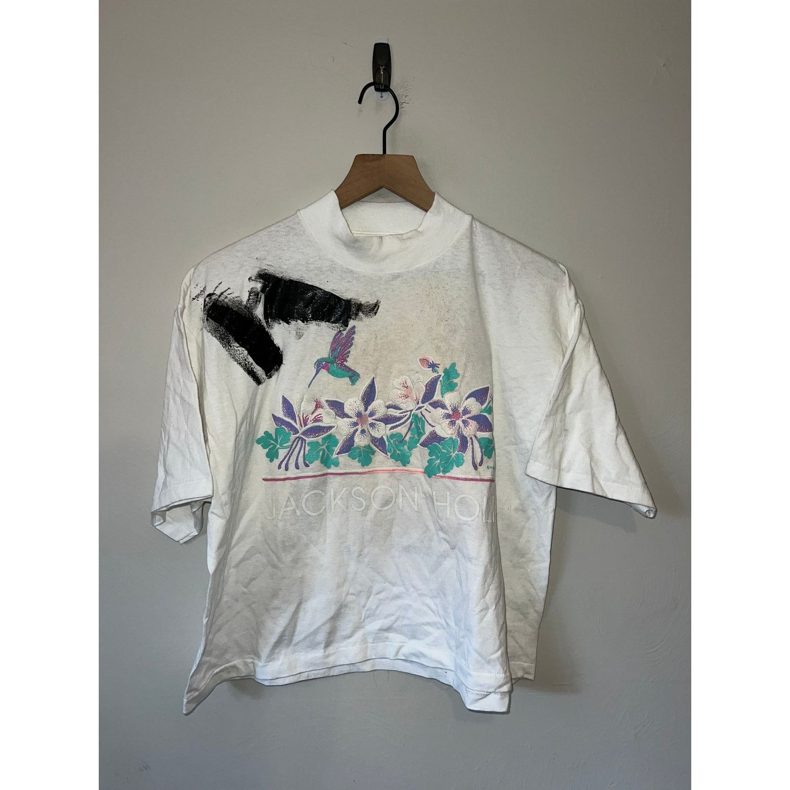 Vintage Womens Vintage Jackson Hole Shirt Grizzlies Crop Top 90s OS Size XL / US 12-14 / IT 48-50 - 1 Thumbnail