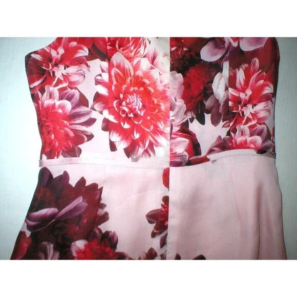 Carolina Herrera Designe Carolina Herrera $2490 Pink Silk Dress Floral Red 12 Size XL / US 12-14 / IT 48-50 - 9 Thumbnail
