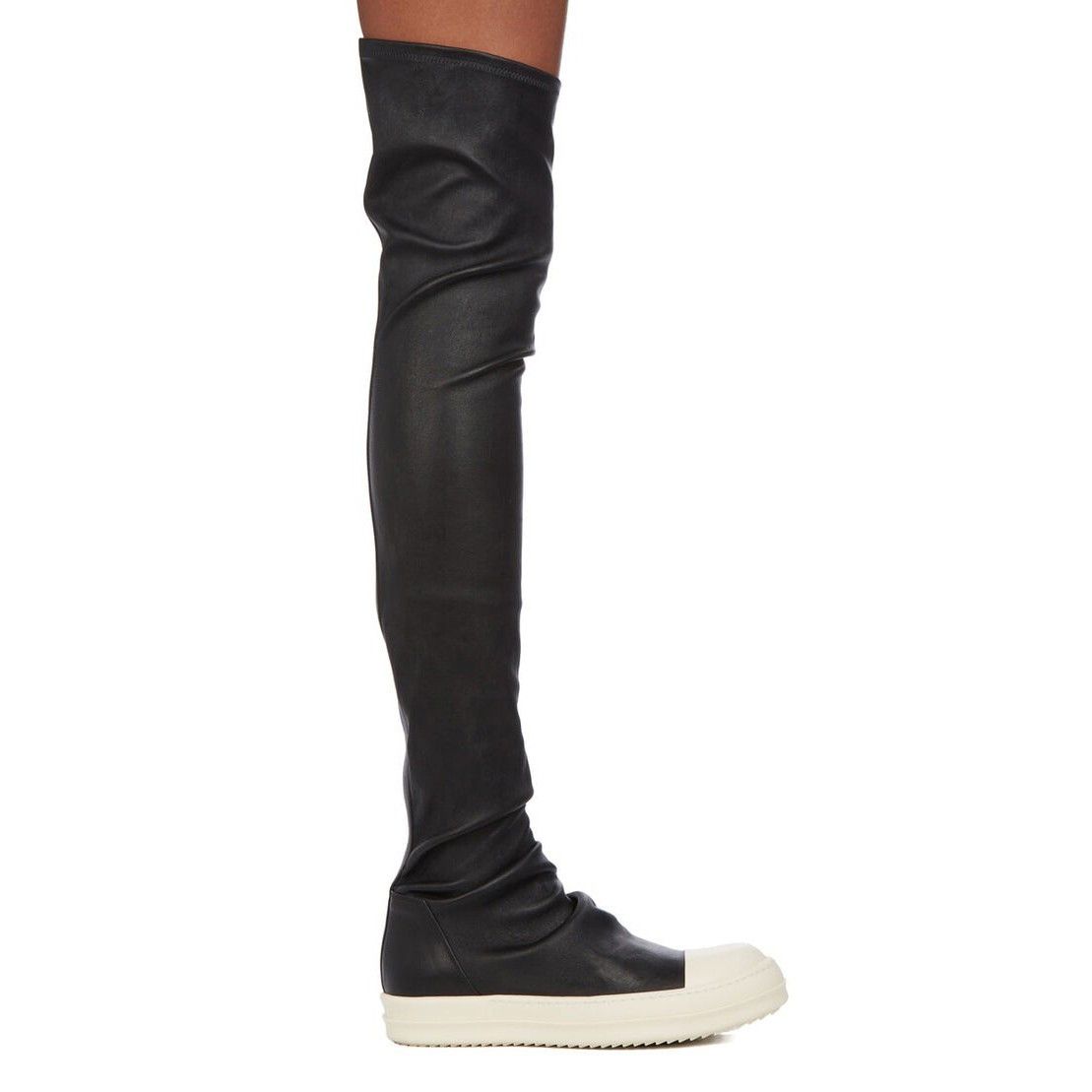 RICK OWENS Temple $1755 High Stocking Black Sneakers New & A