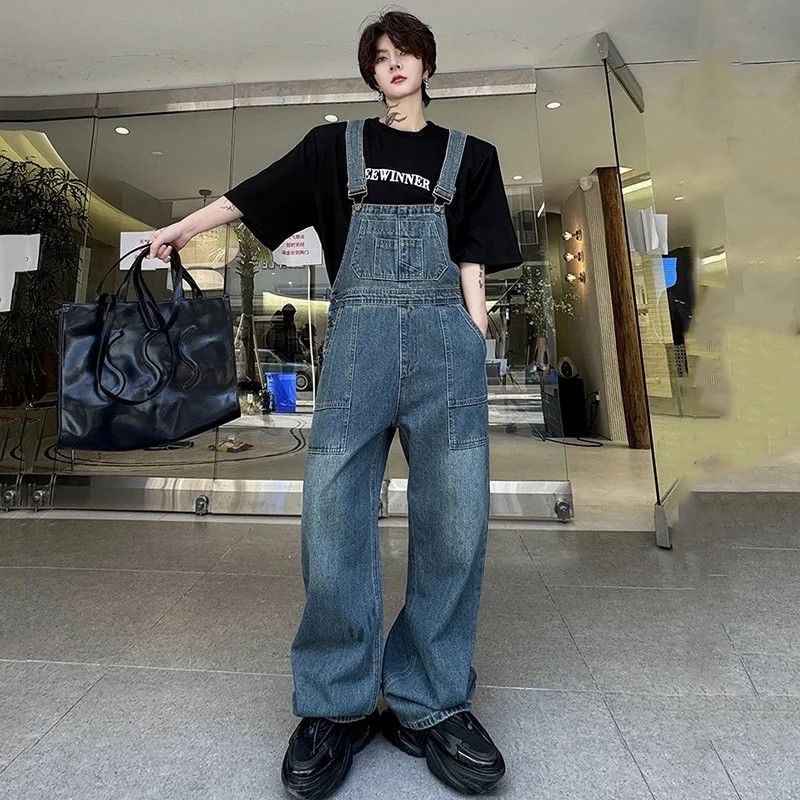 Patchwork Large Pocket Denim