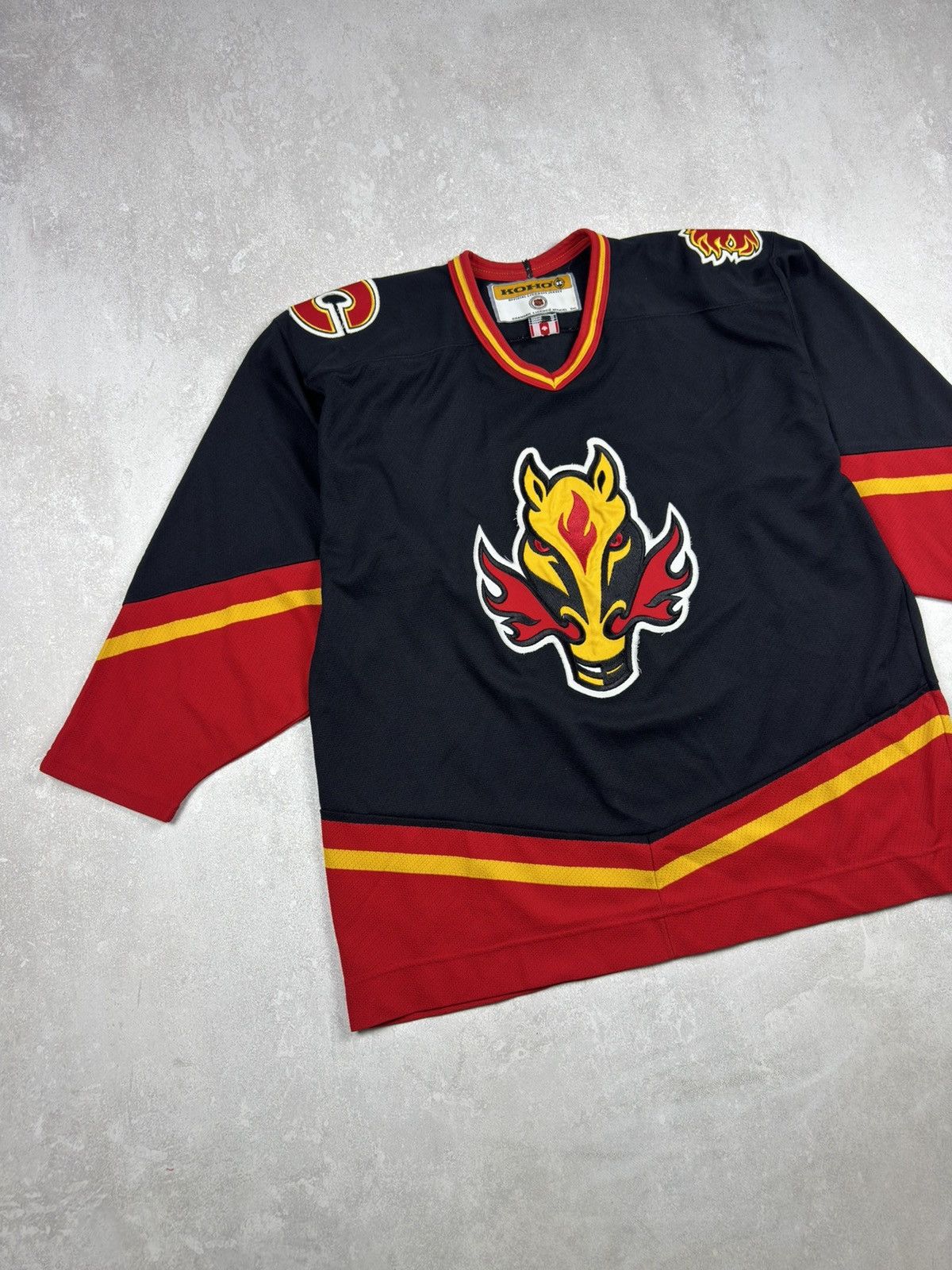 NHL Vintage 90s NHL Calgary Flames Koho Hockey Jersey Horse Logo Size US XL / EU 56 / 4 - 2 Thumbnail