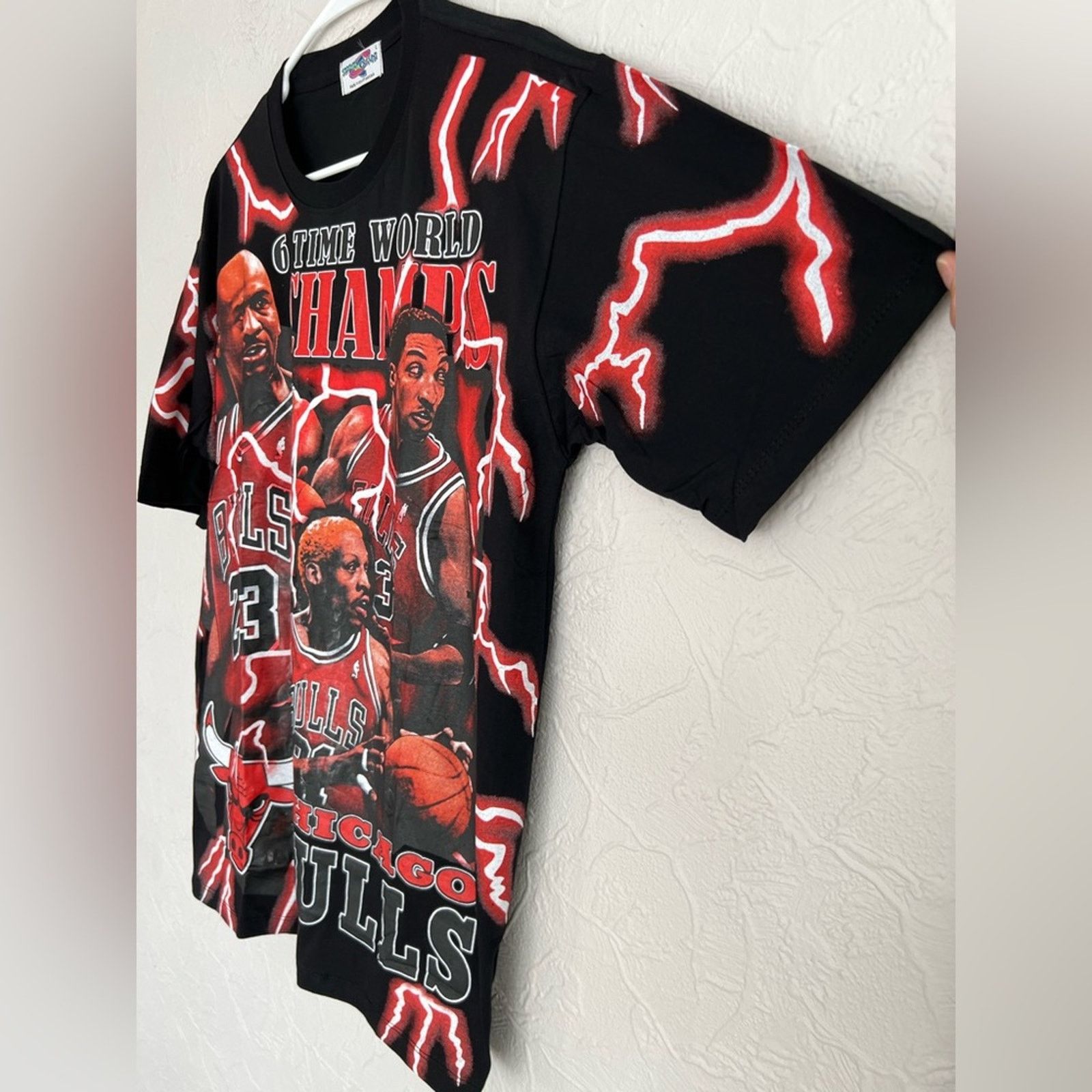 NBA ALL OVER PRINT JORDAN PIPPEN RODMAN AOP HEAVY SOFT RARE Size US L / EU 52-54 / 3 - 3 Thumbnail