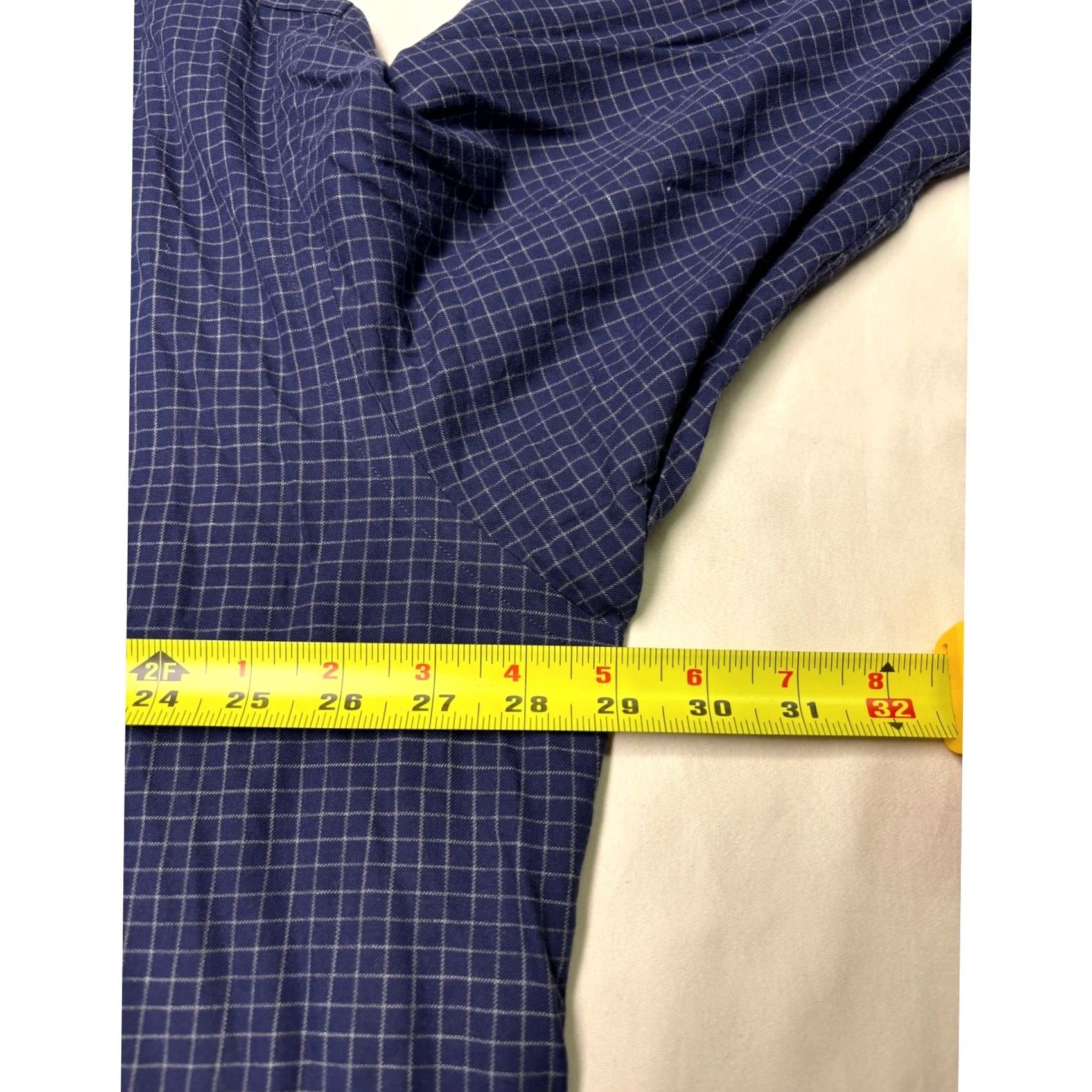 Polo Ralph Lauren Polo Ralph Lauren Blake Mens XL Navy Blue Check Cotton Button-Down Shirt Long Size US XL / EU 56 / 4 - 7 Thumbnail