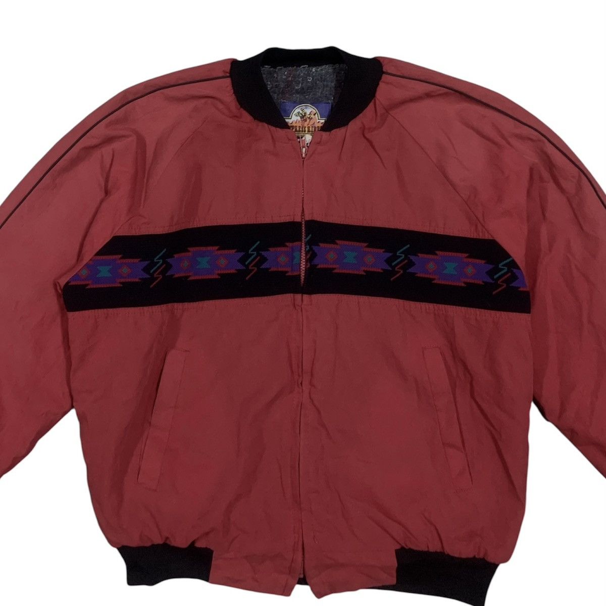 Vintage Vintage Express Rider Aztec Southwestern Bomber Jacket Size US L / EU 52-54 / 3 - 2 Thumbnail