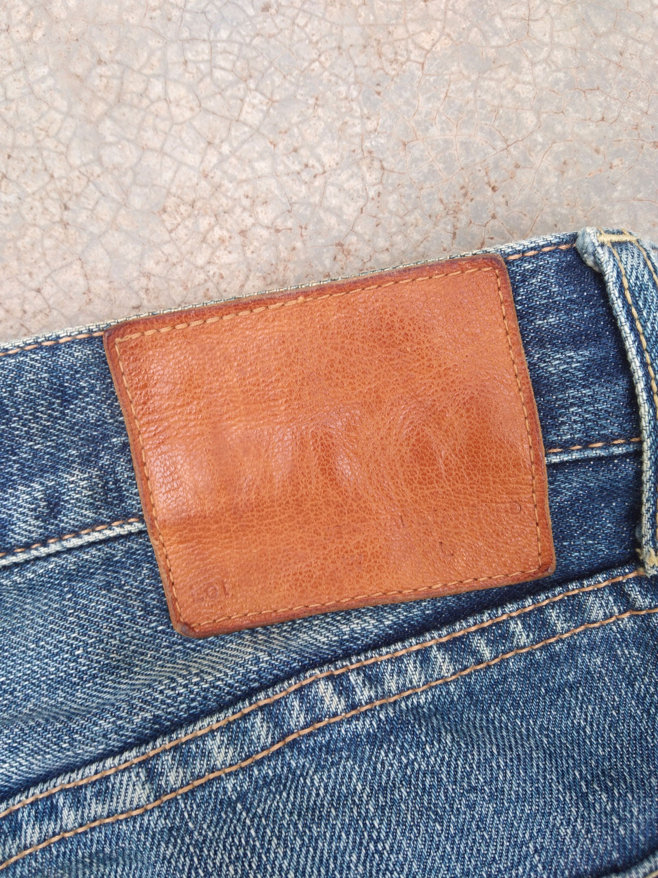 Japanese Brand Vintage Redline Journal Standard Rusty Wash Selvedge Jeans Size US 32 / EU 48 - 3 Thumbnail