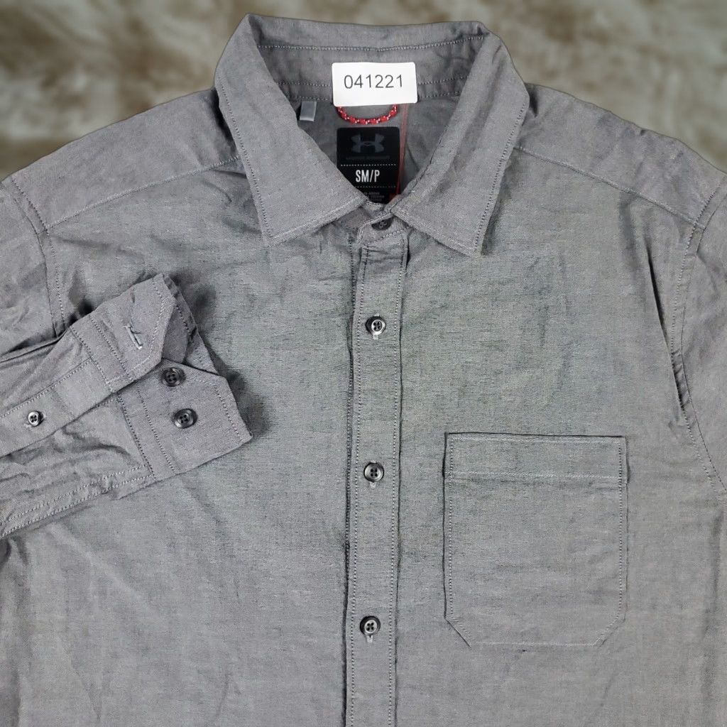 Under Armour Under Armour Shirt Mens Small Gray Casual Button Up Long Sleeve Size US S / EU 44-46 / 1 - 1 Thumbnail
