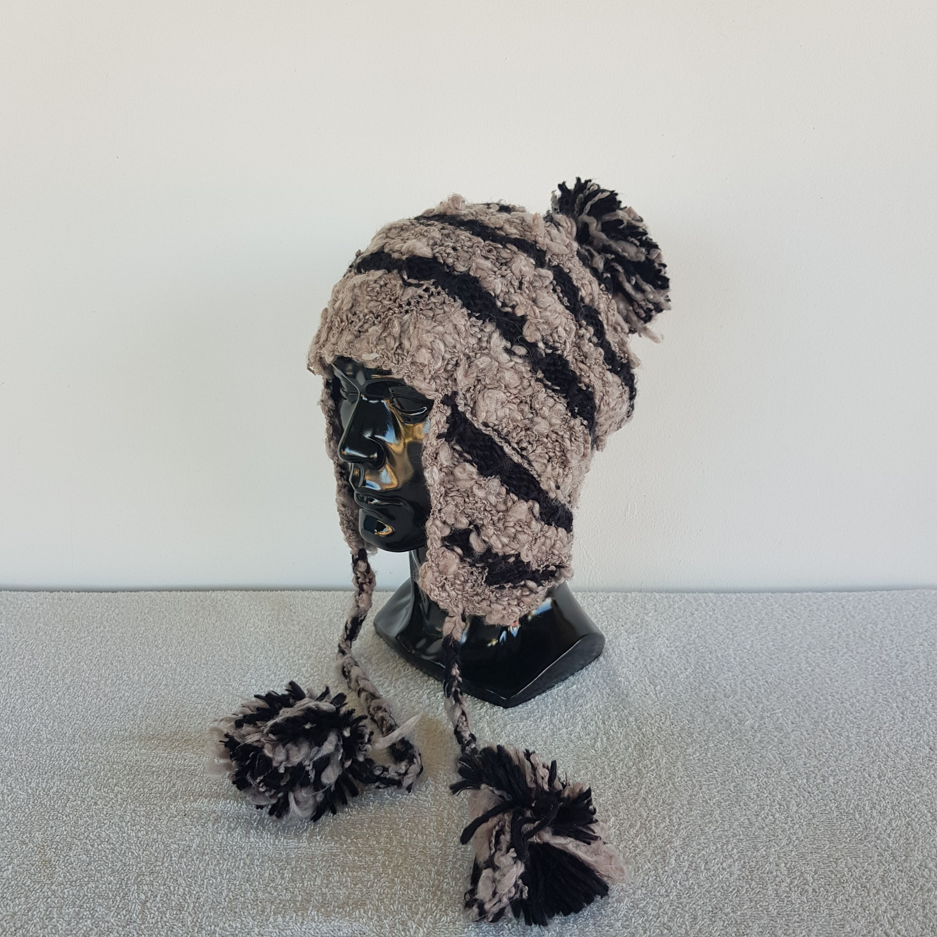 Other Vintage Japanese Homeless Earflap Beanie Ribbed Caps Hats. Size ONE SIZE - 1 Thumbnail