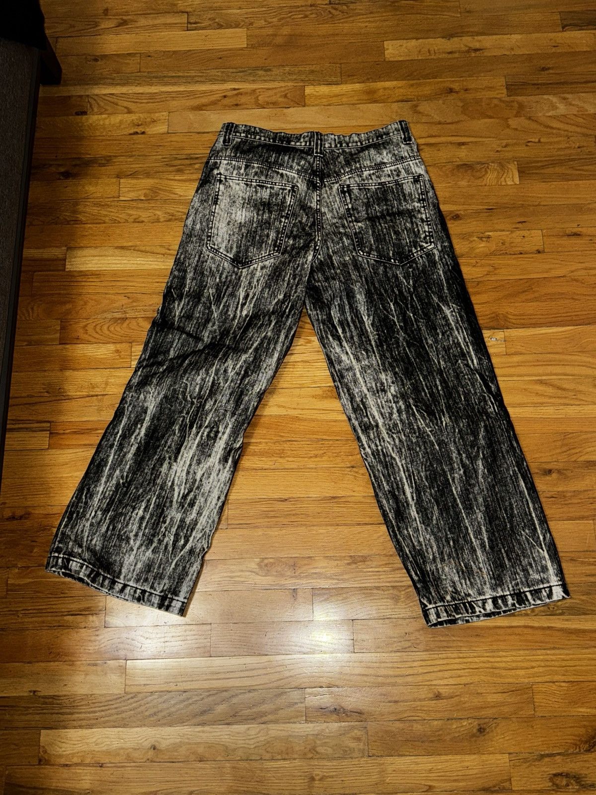 Jaded London Black Flock Colossus Jeans | Grailed