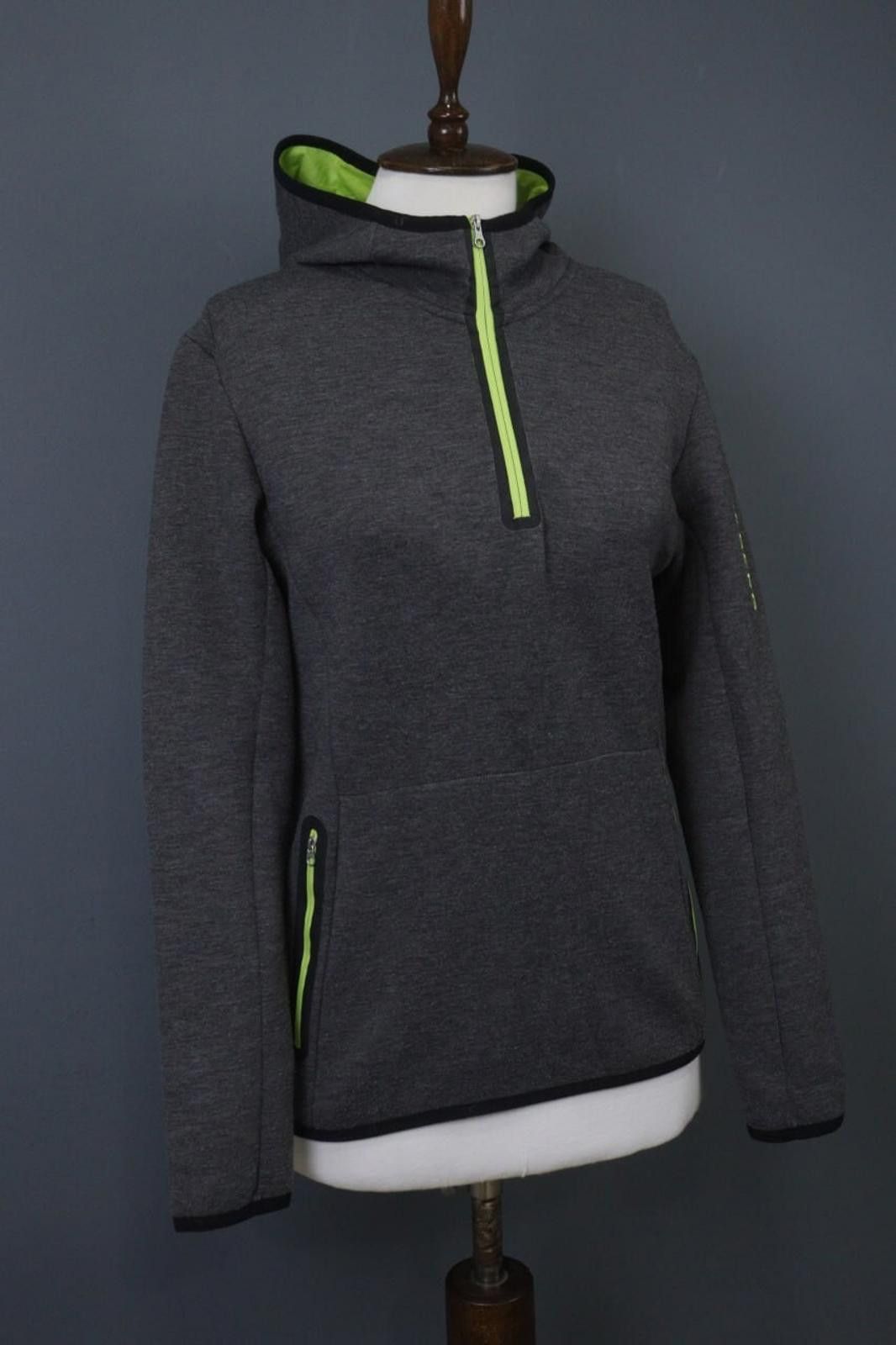 J.Lindeberg J.Lindeberg Gray Zipped Kangaroo Pockets Tech Hoodie Size L Size L / US 10 / IT 46 - 8 Thumbnail