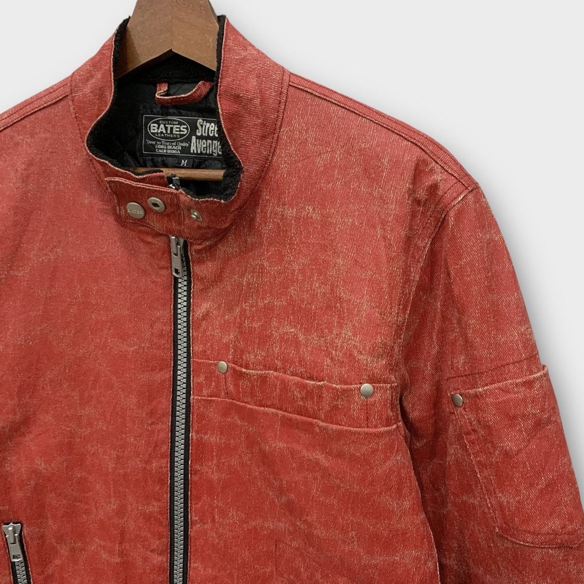 Sports Specialties VINTAGE DISTRESSED BATES LEATHERS CUSTOM BIKER JACKET Size US M / EU 48-50 / 2 - 9 Thumbnail
