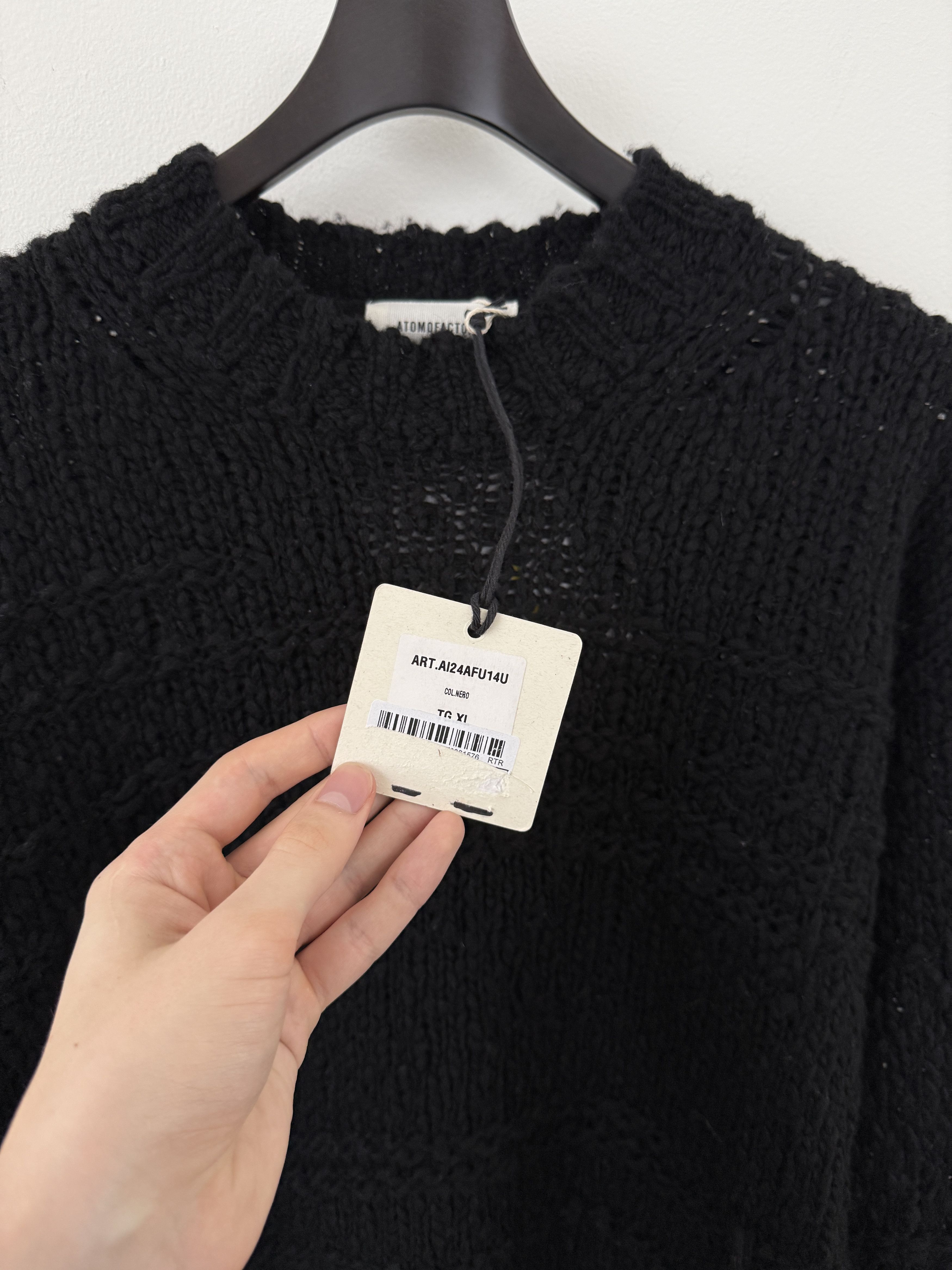 Other Atomofactory Black Distressed Sweater Size US XL / EU 56 / 4 - 10 Thumbnail
