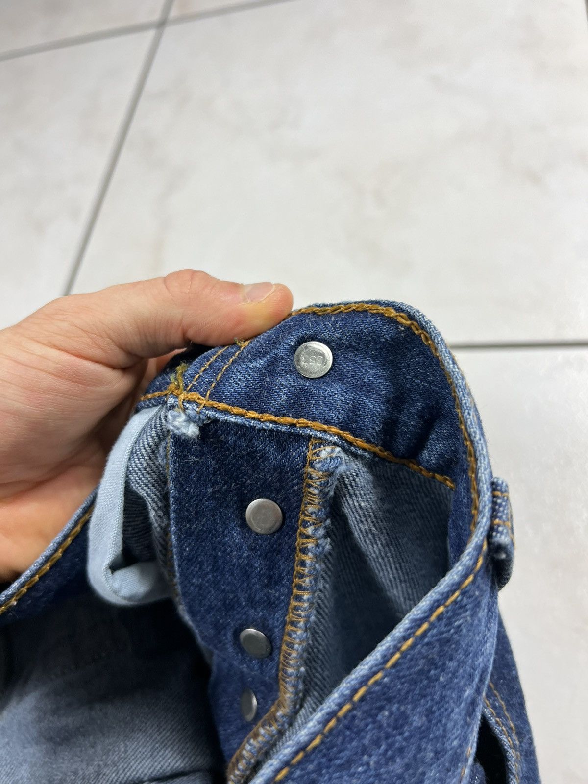 Levi's Vintage 90s Levi’s classic 501 navy denim jeans pants USA Size US 31 - 14 Thumbnail