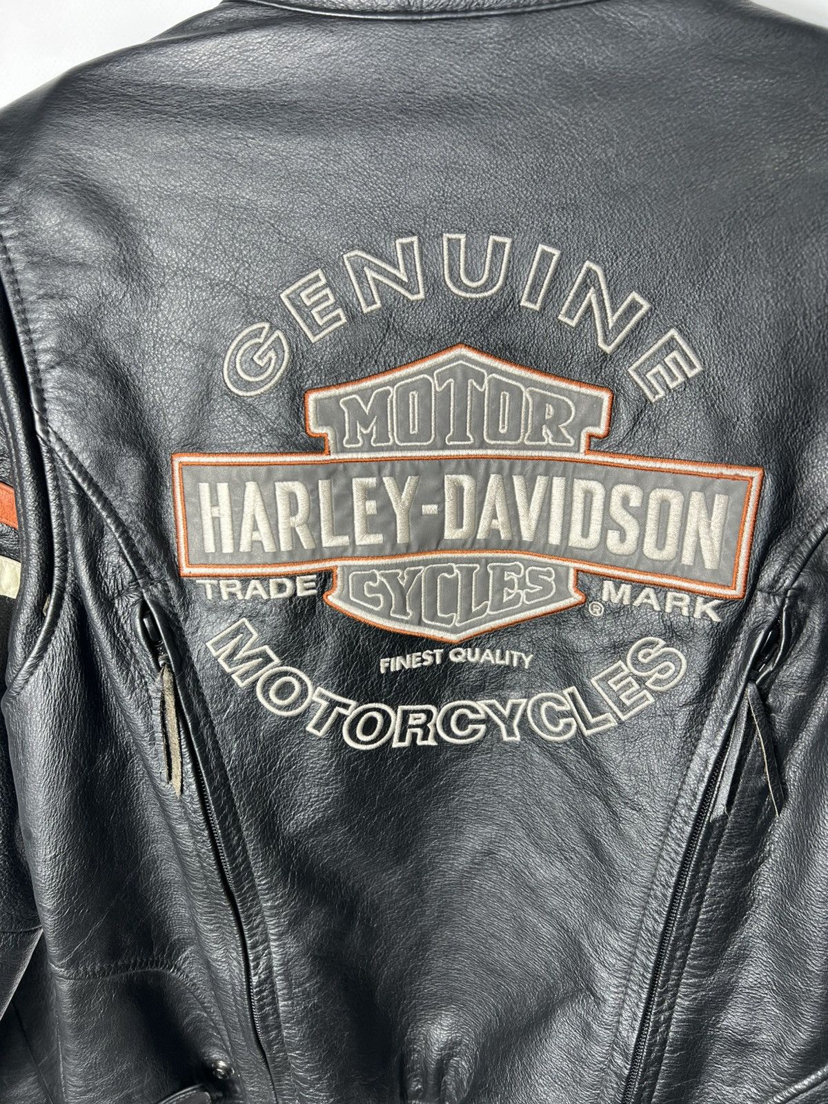 Harley Davidson Vintage rare Racing Harley Davidson Leather Bikers Jacket Size M / US 6-8 / IT 42-44 - 11 Thumbnail
