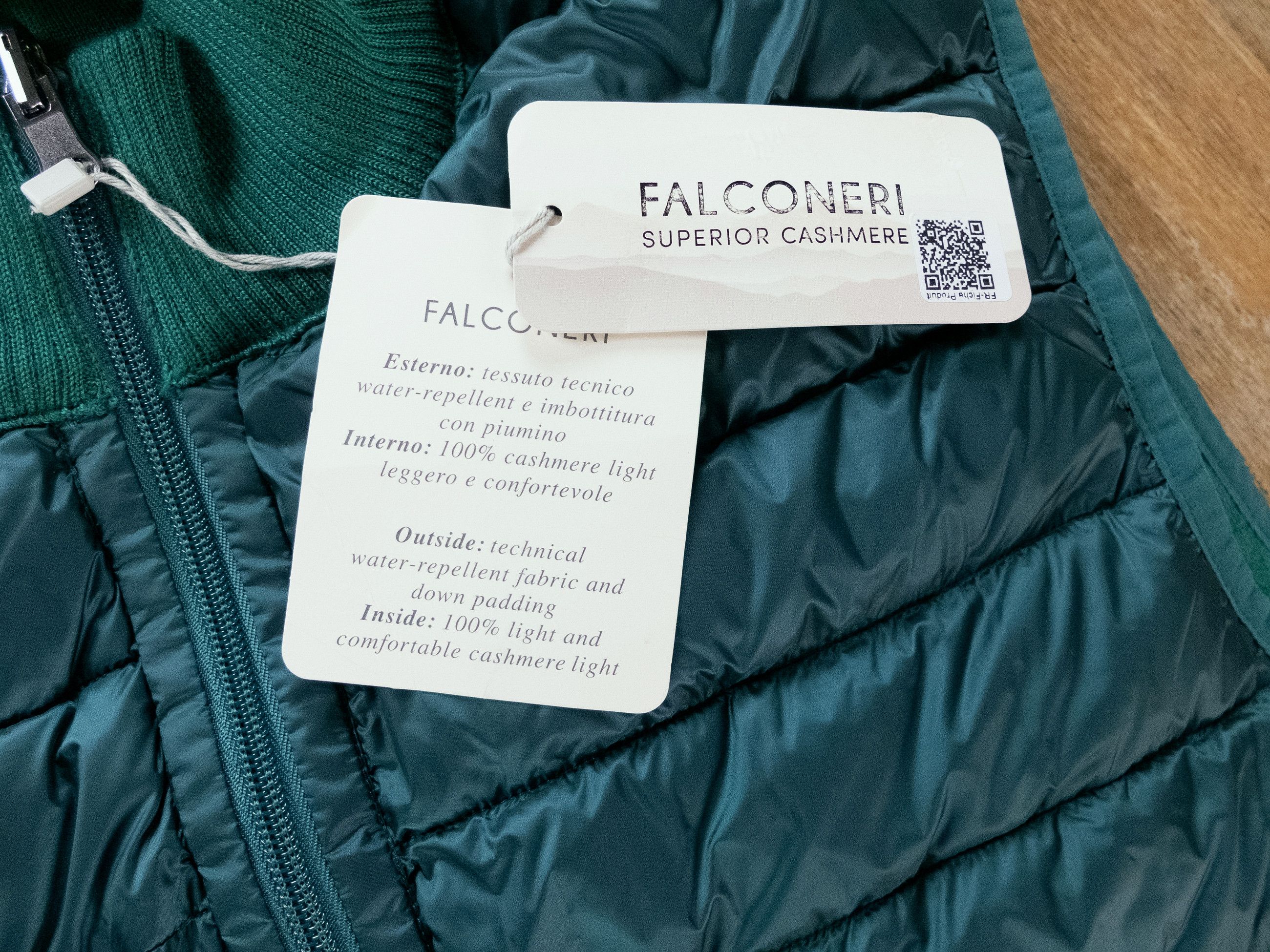 Other FALCONERI green reversible cashmere & nylon vest Large Size US L / EU 52-54 / 3 - 2 Thumbnail