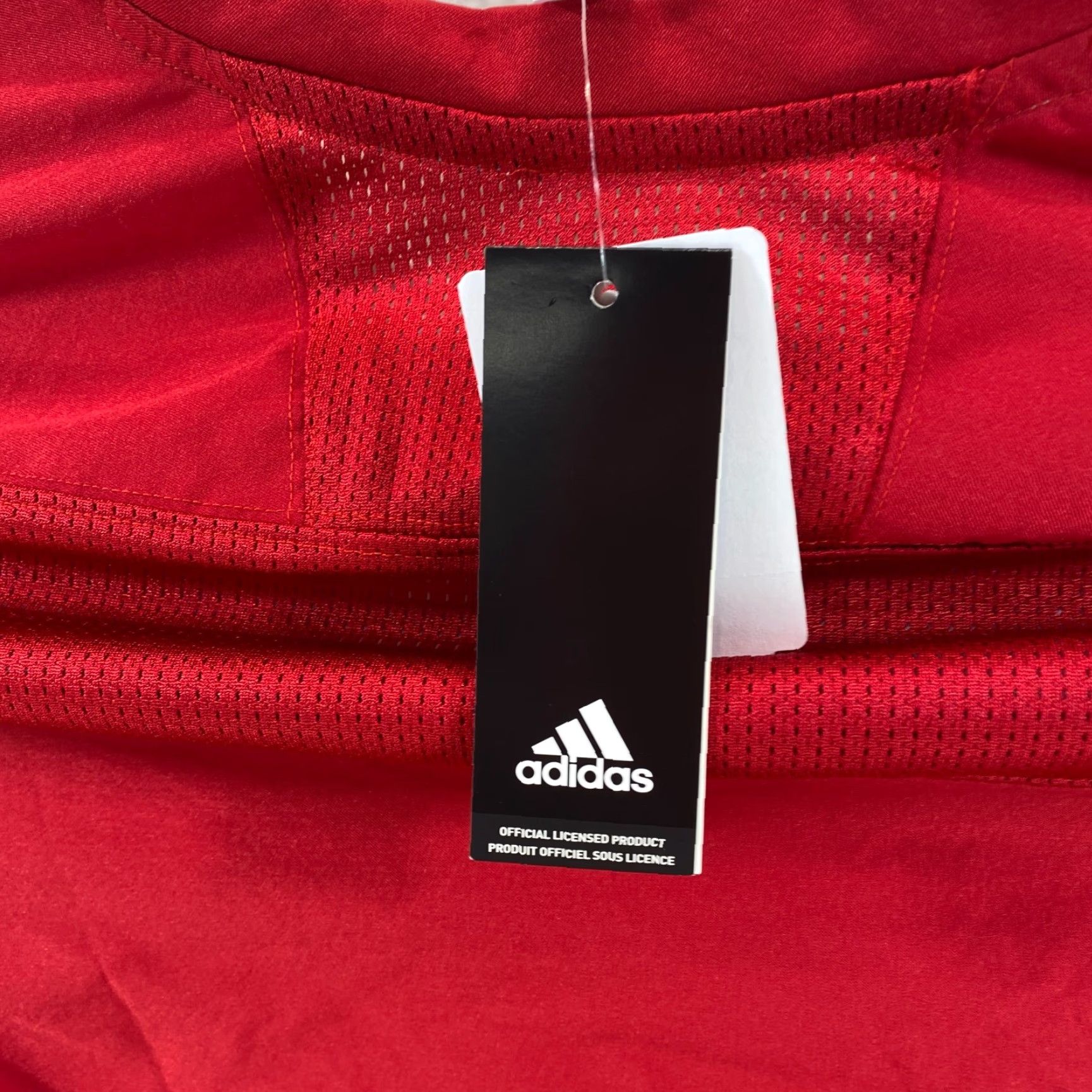 Adidas adidas Logo Football Red White Practice Jersey Mens Medium NWT Size US M / EU 48-50 / 2 - 3 Thumbnail